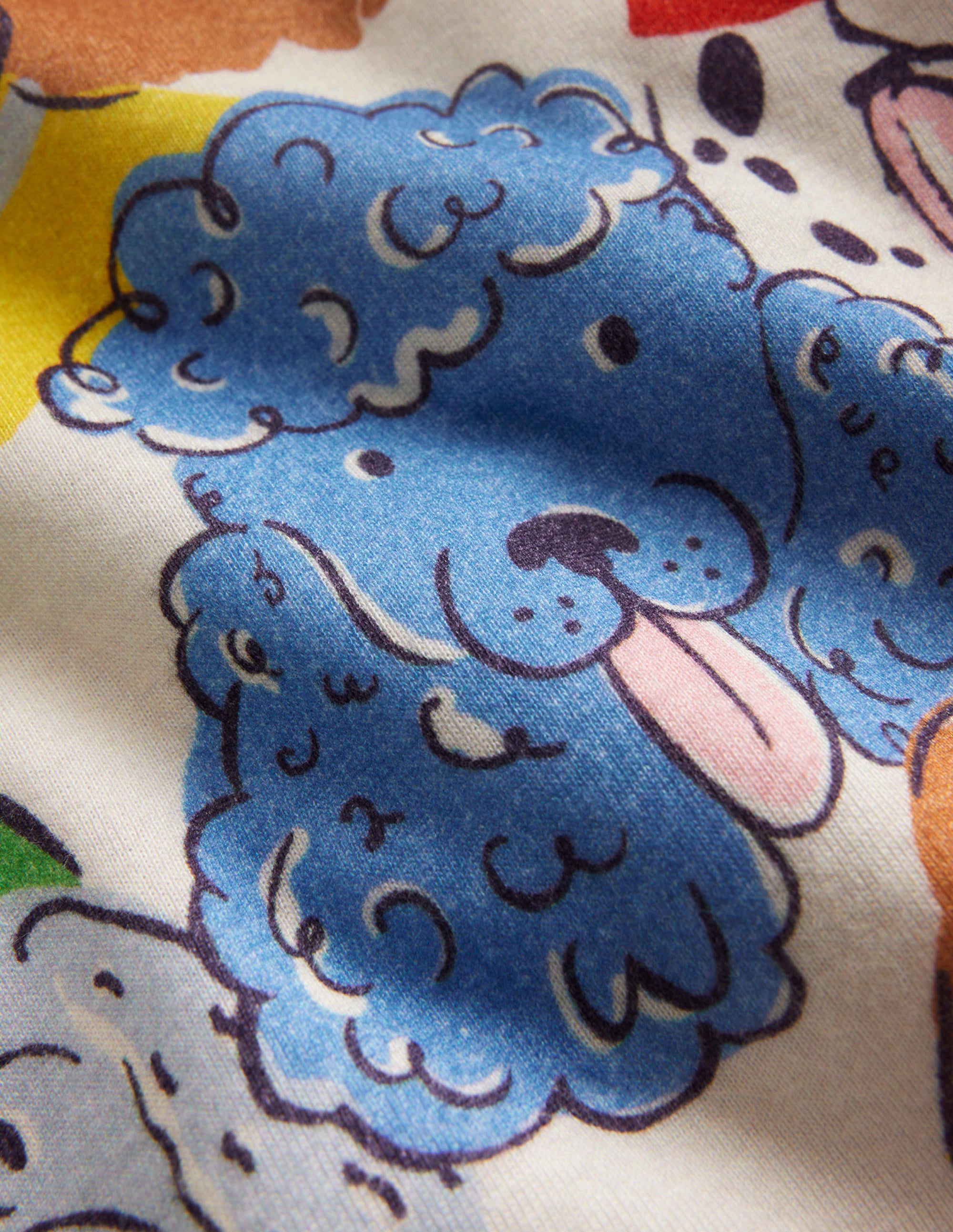 Eng anliegender, langer Schlafanzug-Bunte Hunde - Image 3
