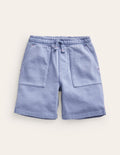 Stückgefärbte Shorts-Staubblau