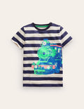Photographic T-shirt-College Navy/Ivory Train