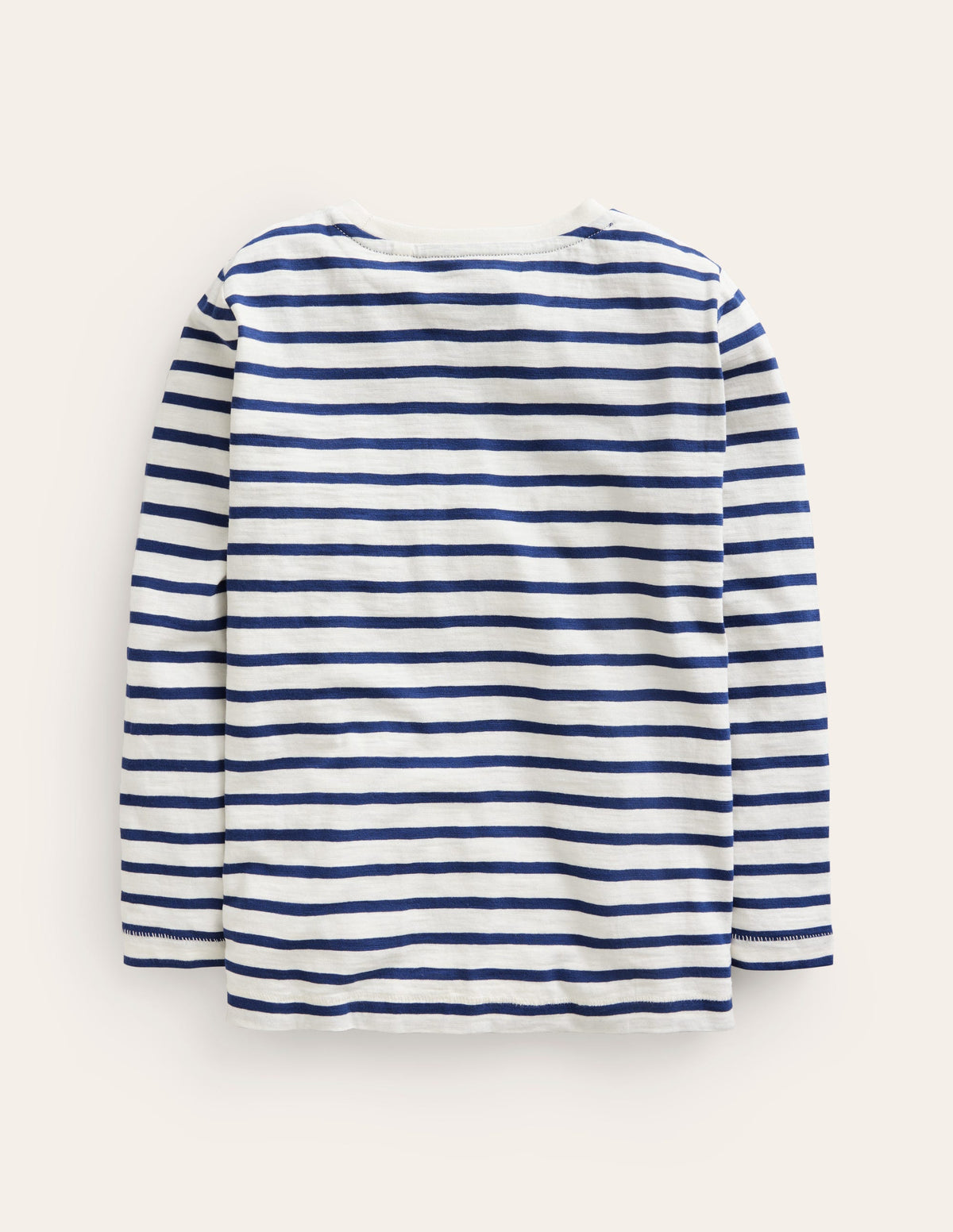 Langärmliges T-Shirt in gewaschener Optik-Dunkelblau/Ecru-2