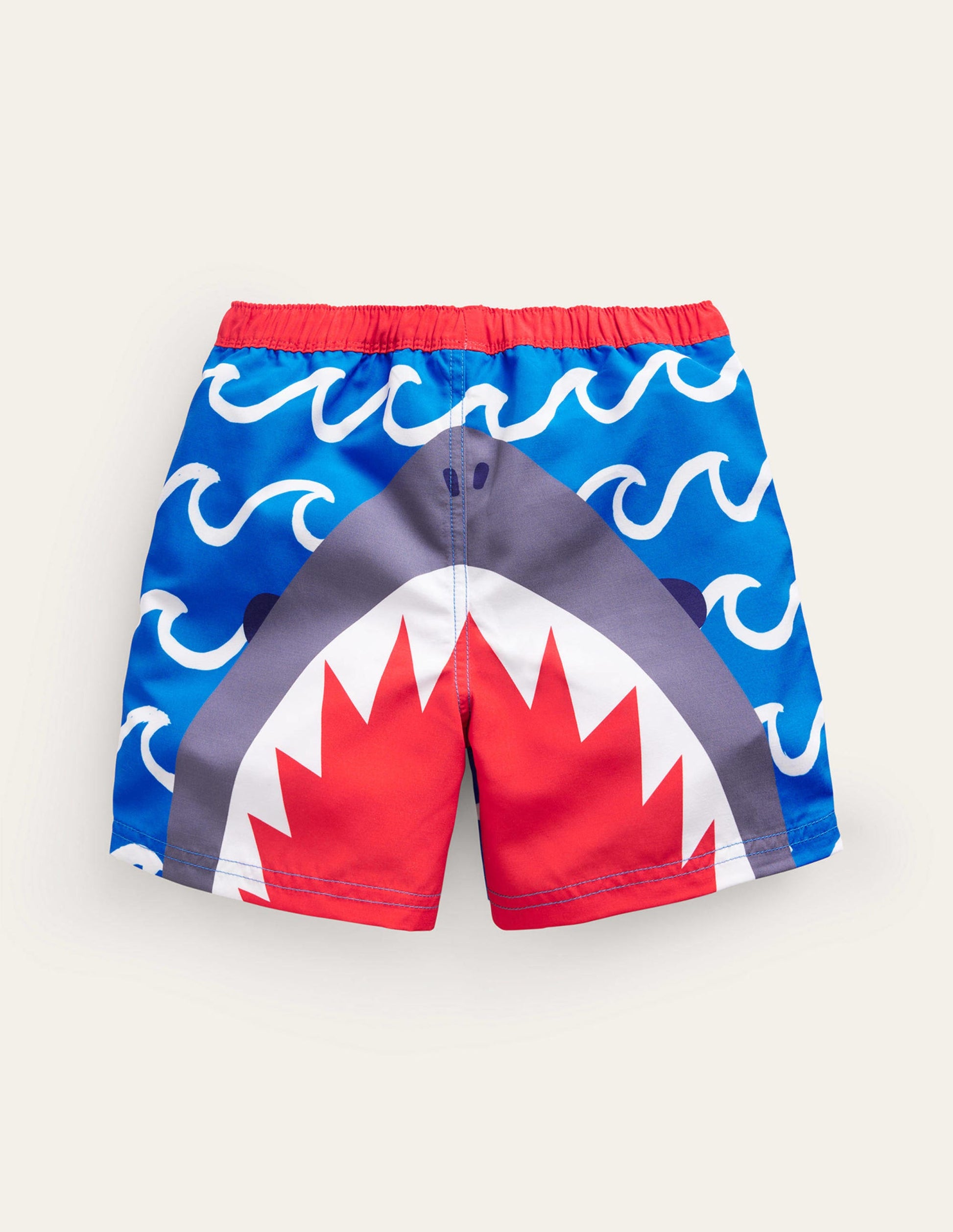 Badeshorts-Griechisch-Blau Hai Welle-2