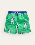 Swim Shorts-Pea Green Dogs