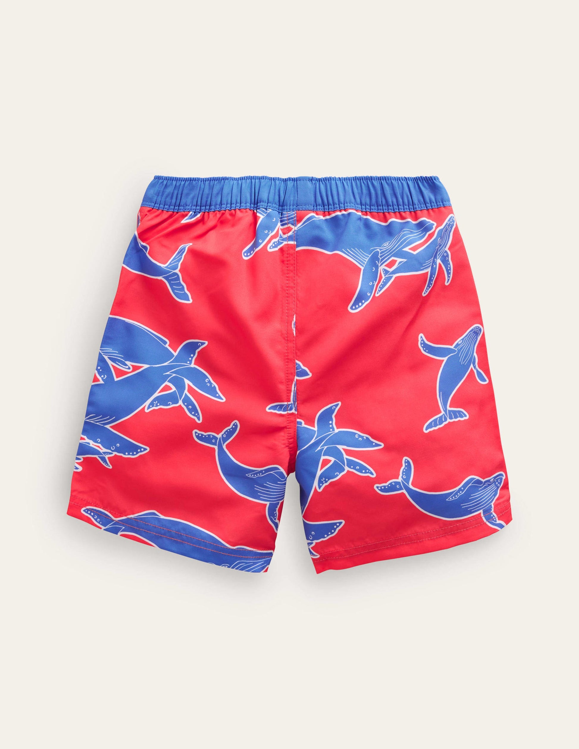 Badeshorts-Sonniges Korallenrot Wal-2