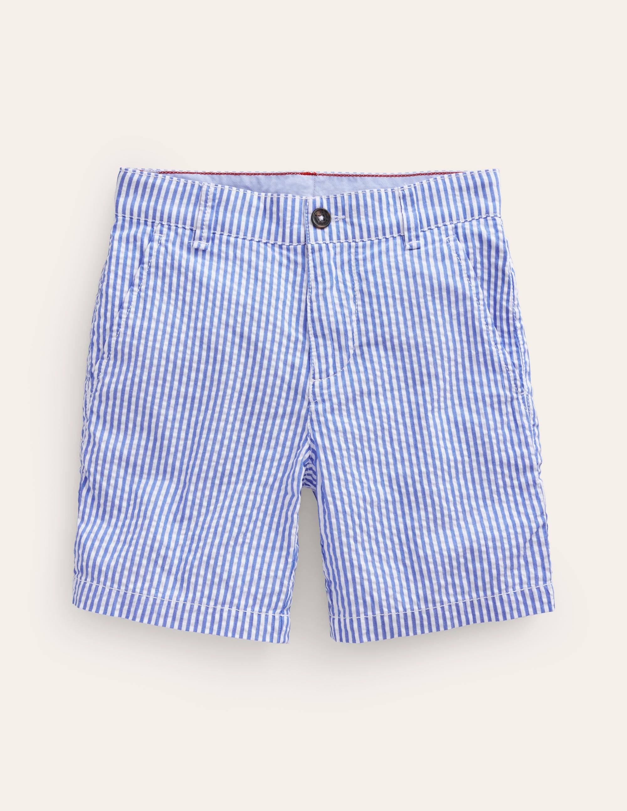 Seersucker-Shorts-Blau/Weiß, Seersucker - Image 1