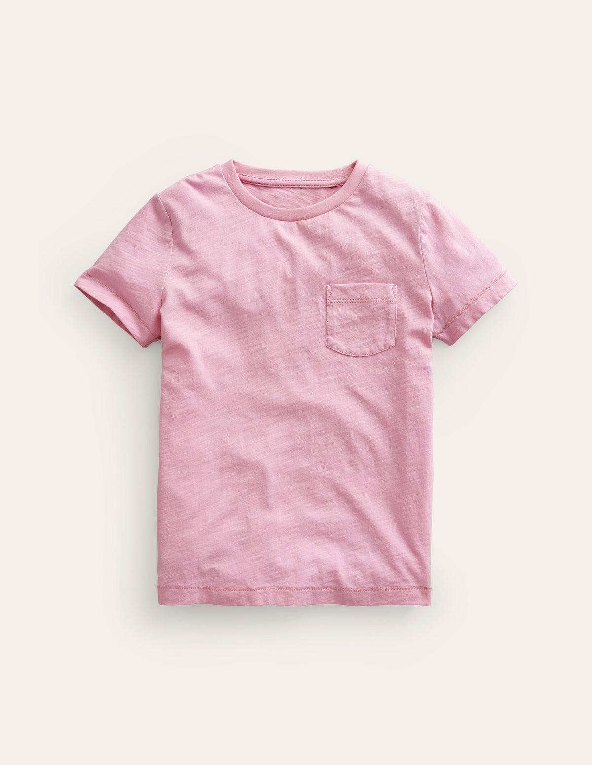 Vorgewaschenes Flammgarn-T-Shirt-Zuckermandel-Rosa - Image 1