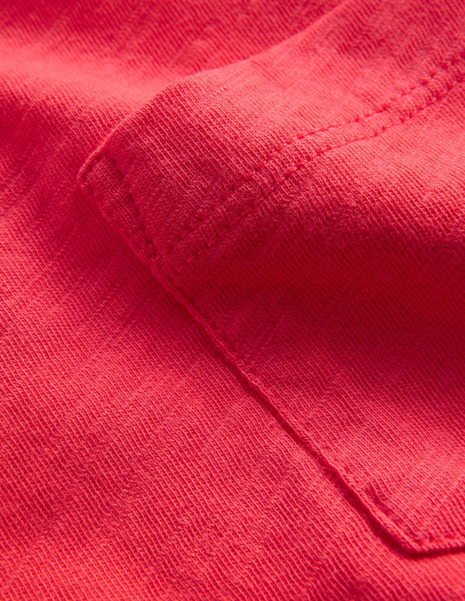 Washed Slub T-shirt-Jam Red-3