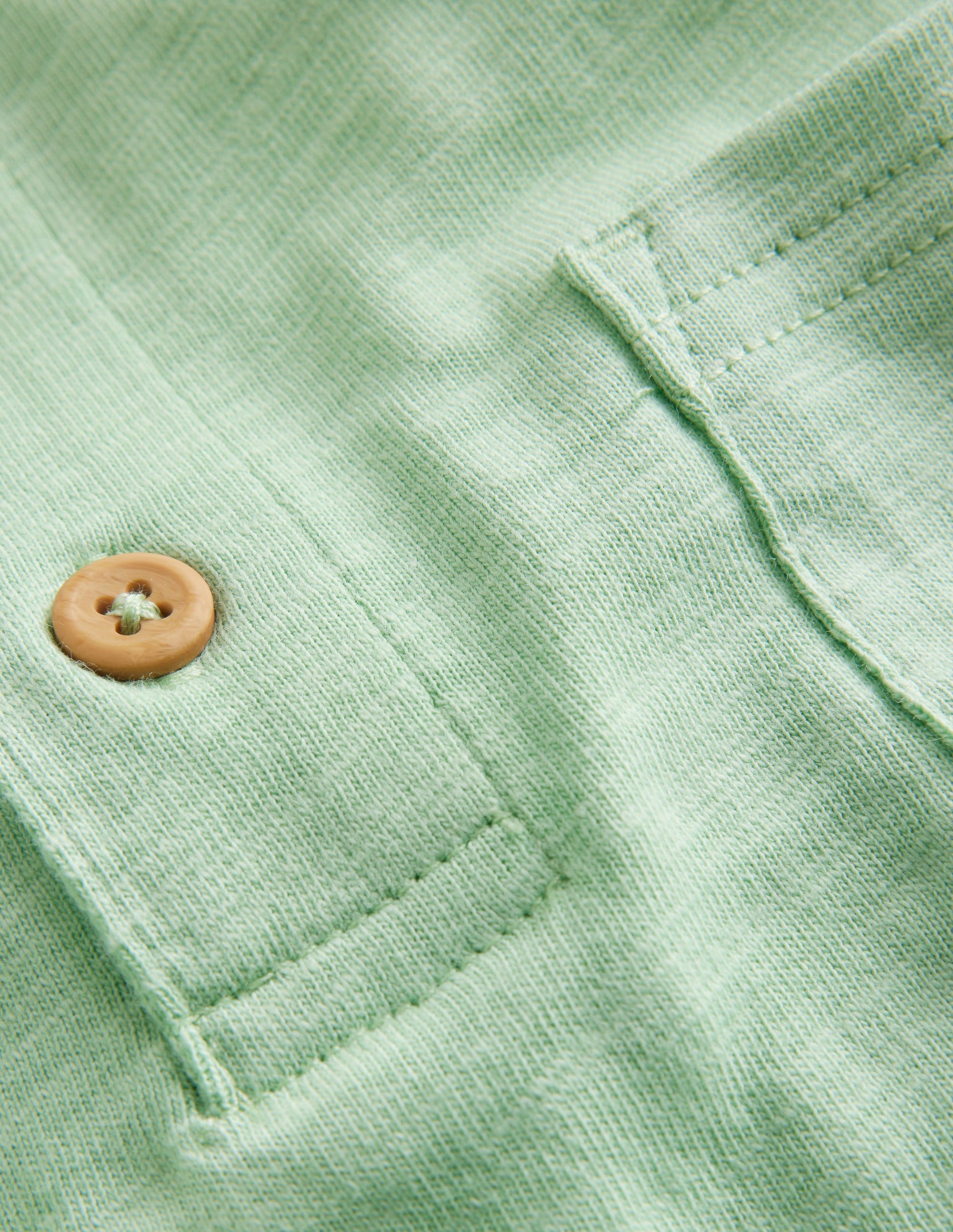 Langärmliges Flammgarn-Poloshirt-Pistaziengrün-3