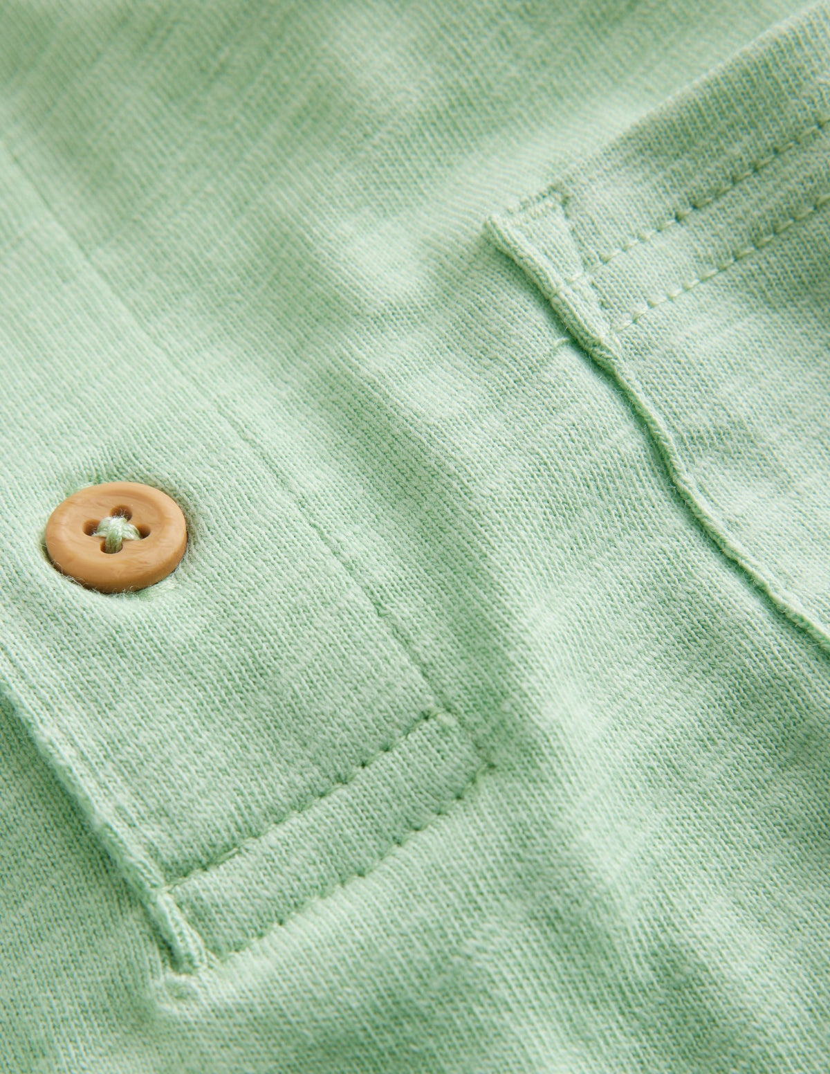 Langärmliges Flammgarn-Poloshirt-Pistaziengrün - Image 3