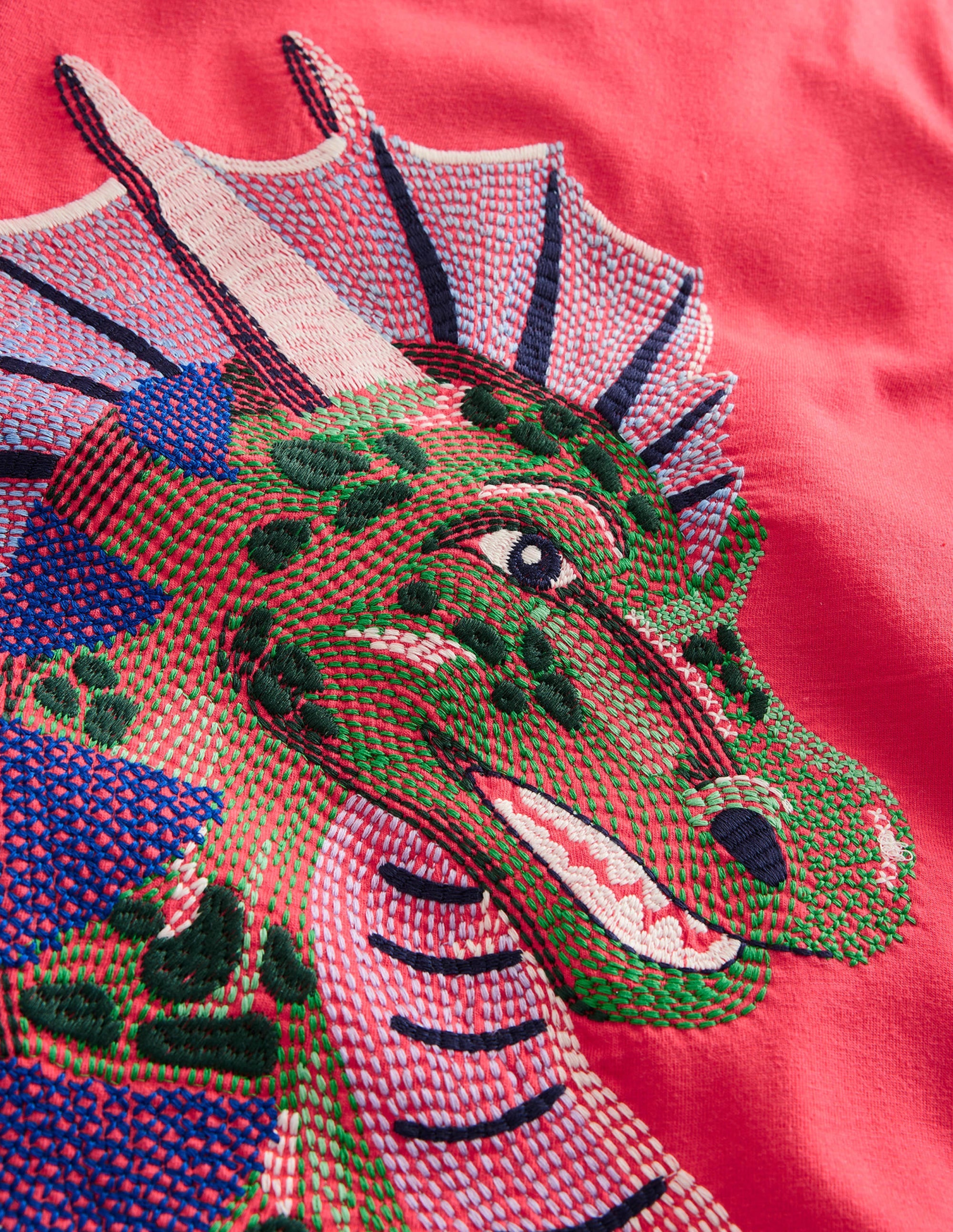 T-Shirt mit Superstitch-Marmeladenrot Drache - Image 3