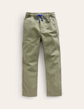 Slim Pull-On Trousers-Pottery Green