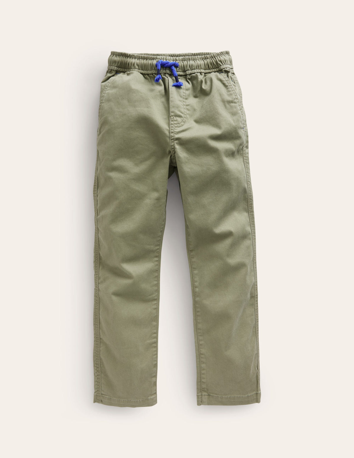 Slim Pull-On Trousers-Pottery Green - Image 1