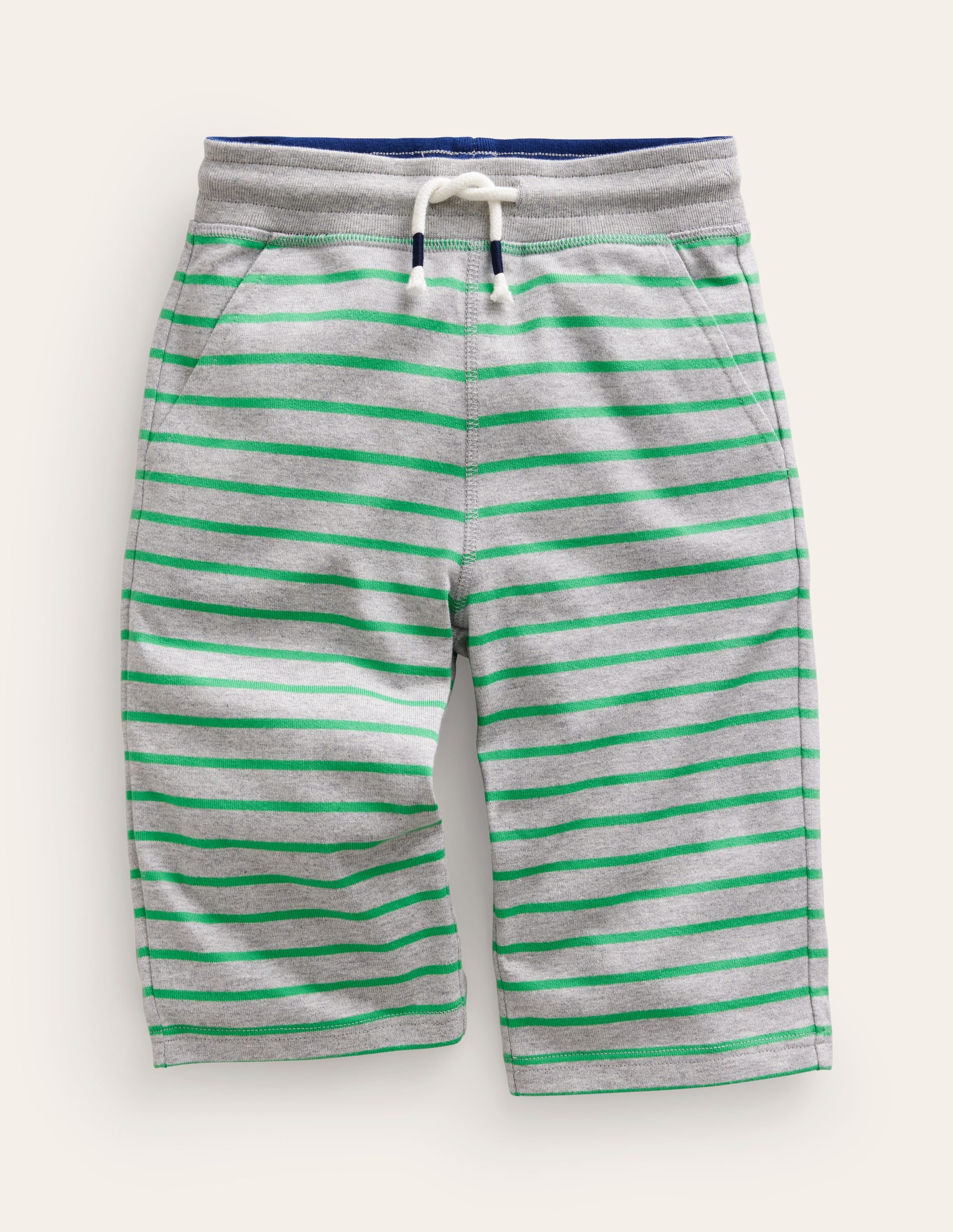 Baggyshorts aus Jersey-Erbsengrün/Grau Meliert - Image 1