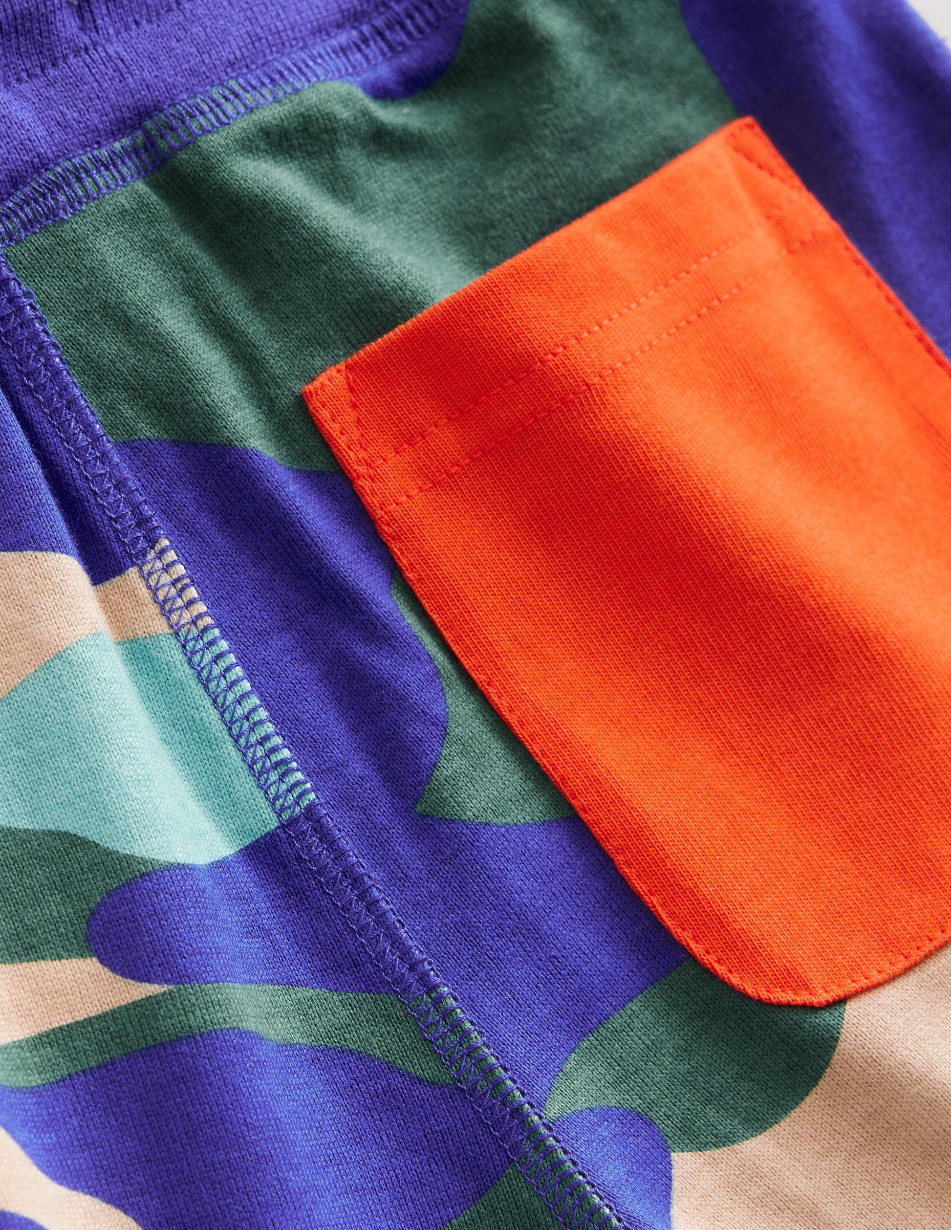 Baggyshorts aus Jersey-Blau Tarnmuster-3