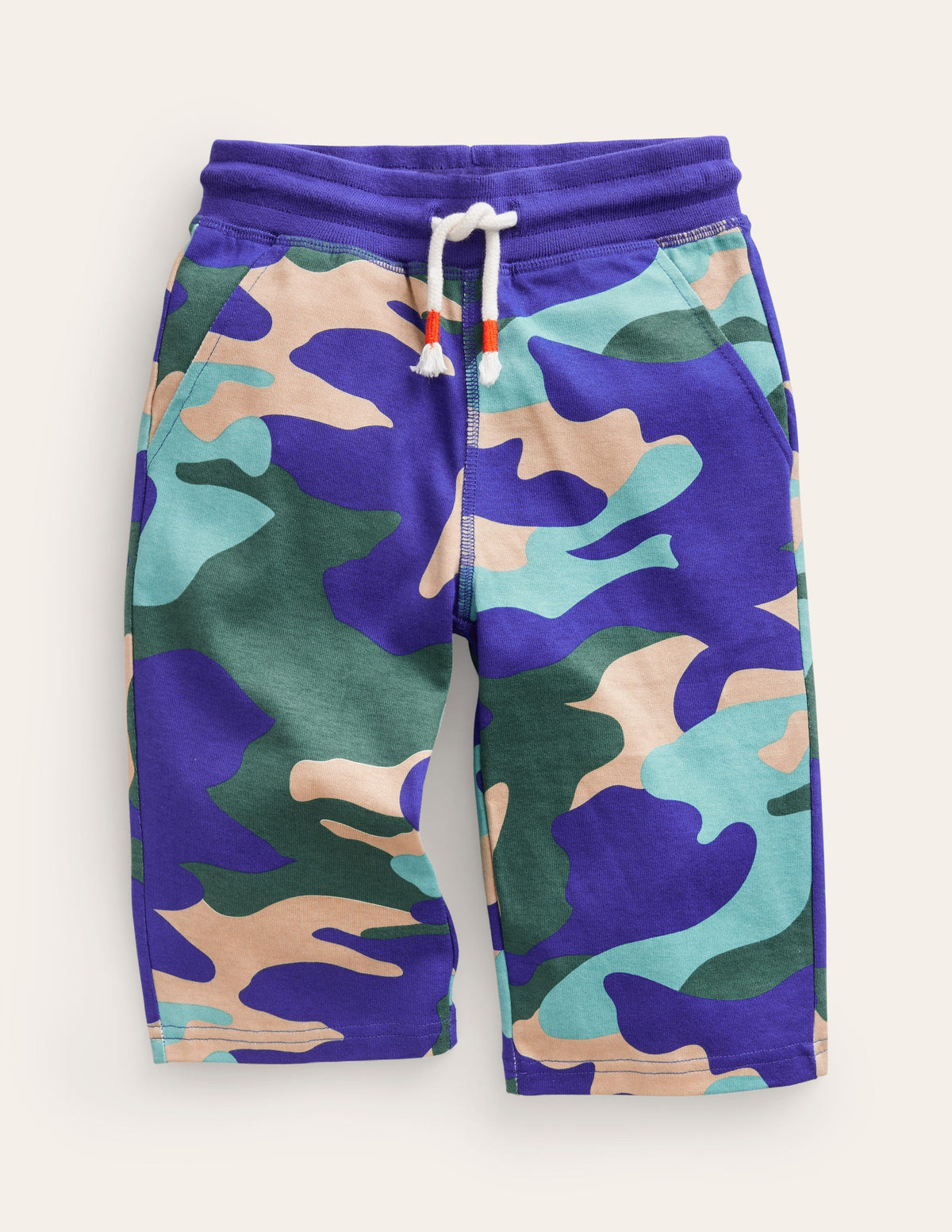 Baggyshorts aus Jersey-Blau Tarnmuster-1