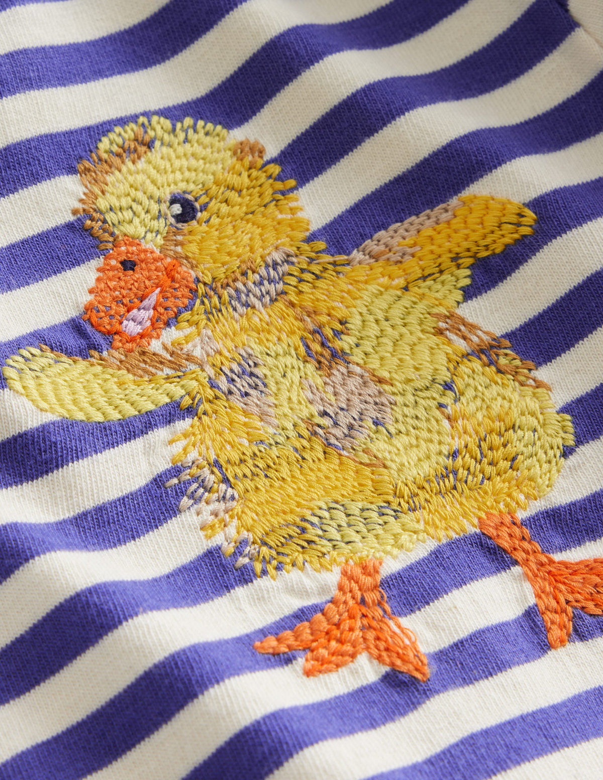 T-shirt manches longues à détail cousu-Poussin tribord tendre/ivoire-3
