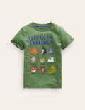 Feel The Feelings T-Shirt-Safarigrün Tiere