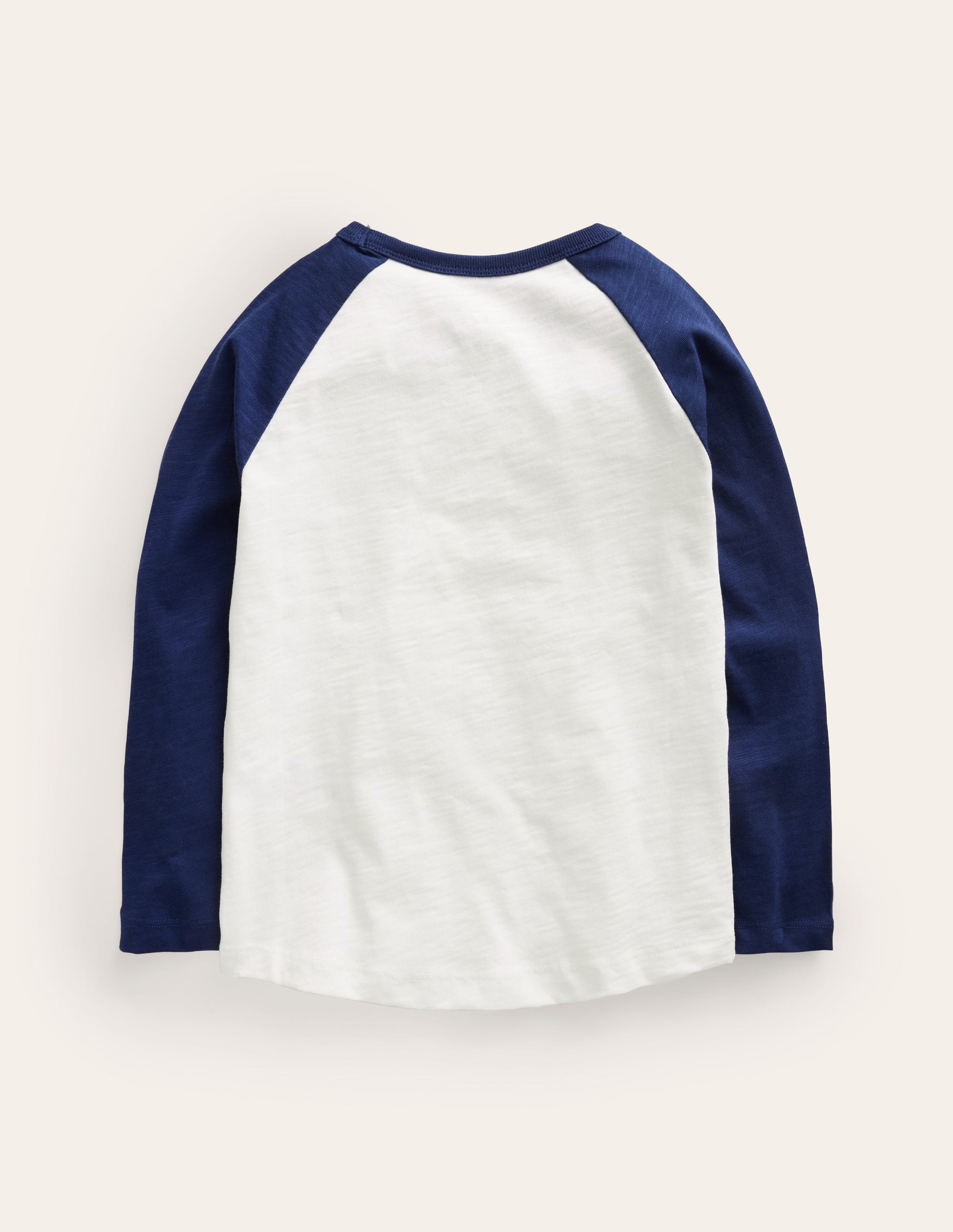 Raglan-T-Shirt mit Faktentabelle-Naturweiß/Marineblau Haie-2