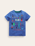 T-shirt à imprimé insectes-Insectes bleu marine