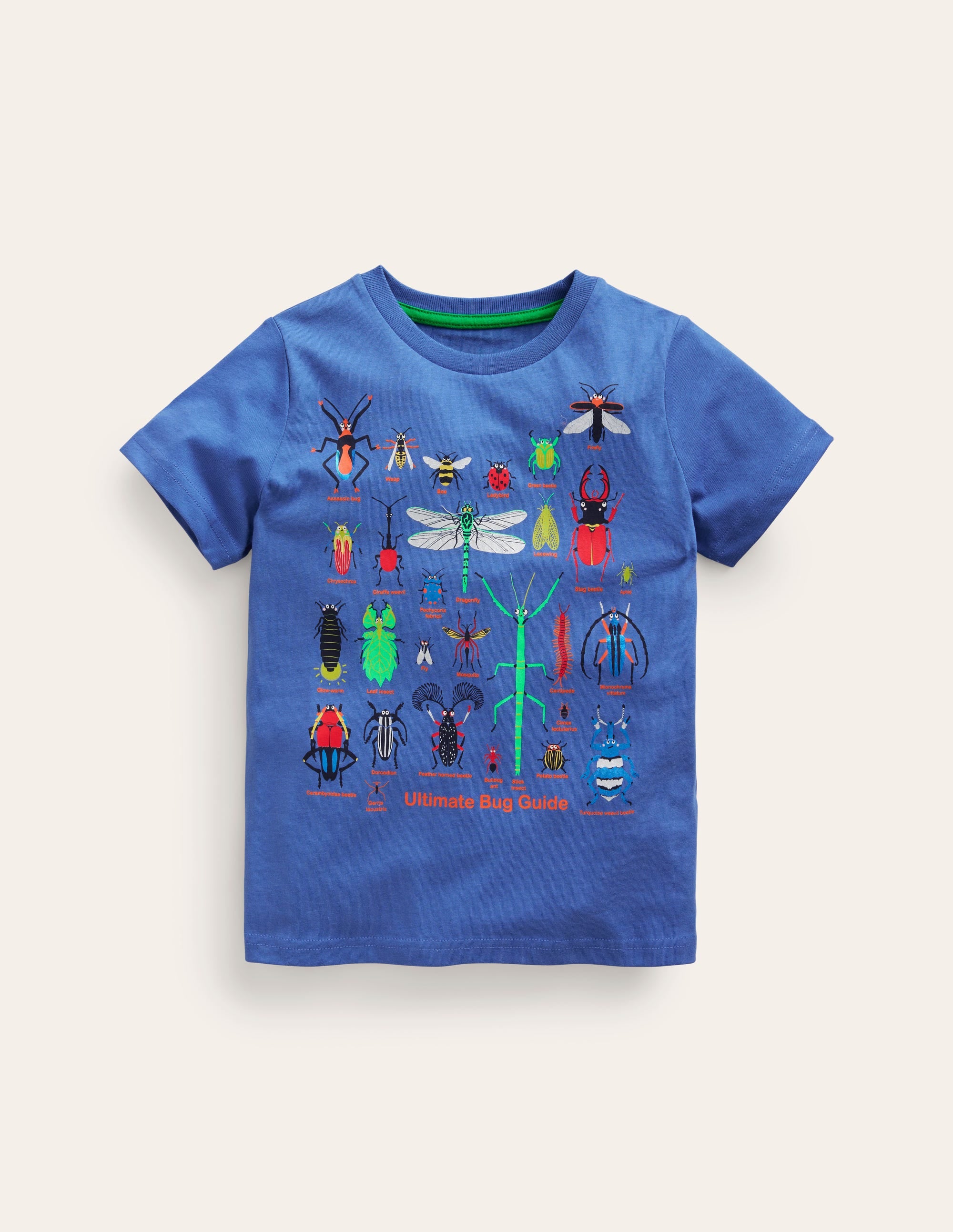T-shirt à imprimé insectes-Insectes bleu marine - Image 1