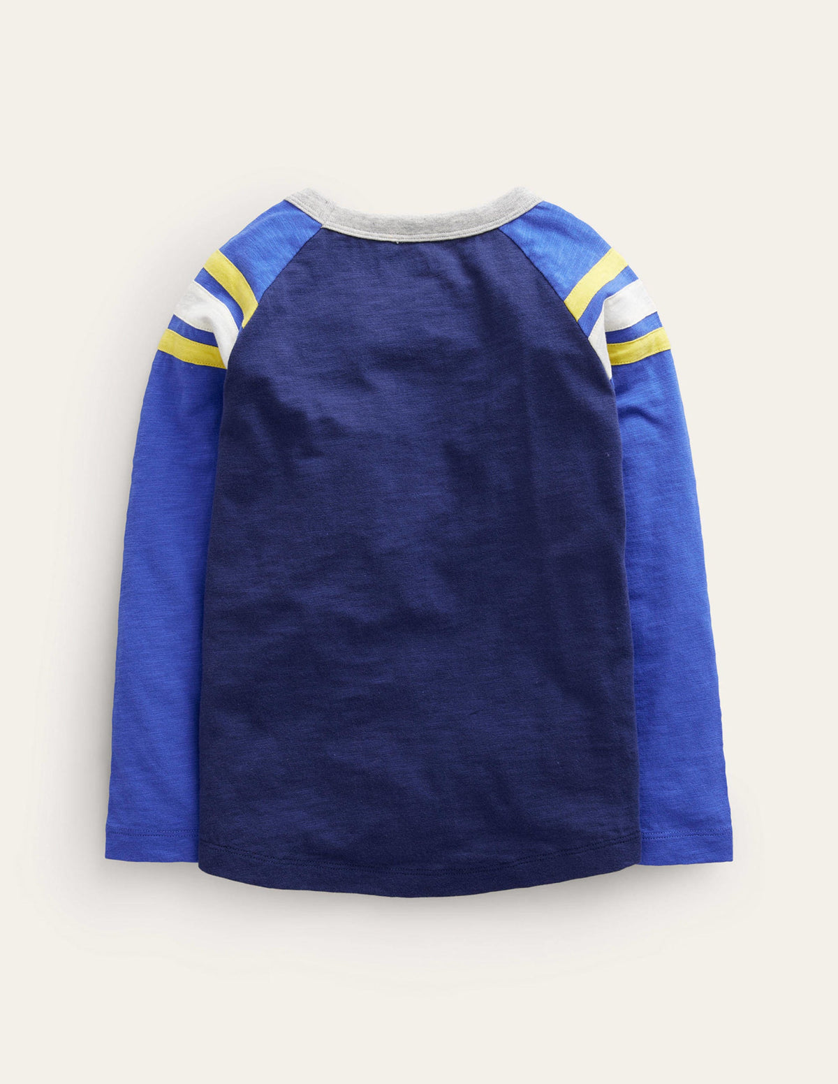 Langärmliges T-Shirt mit Raglanärmeln-Schuluniform-Marineblau/Leuchtendes Blau-2