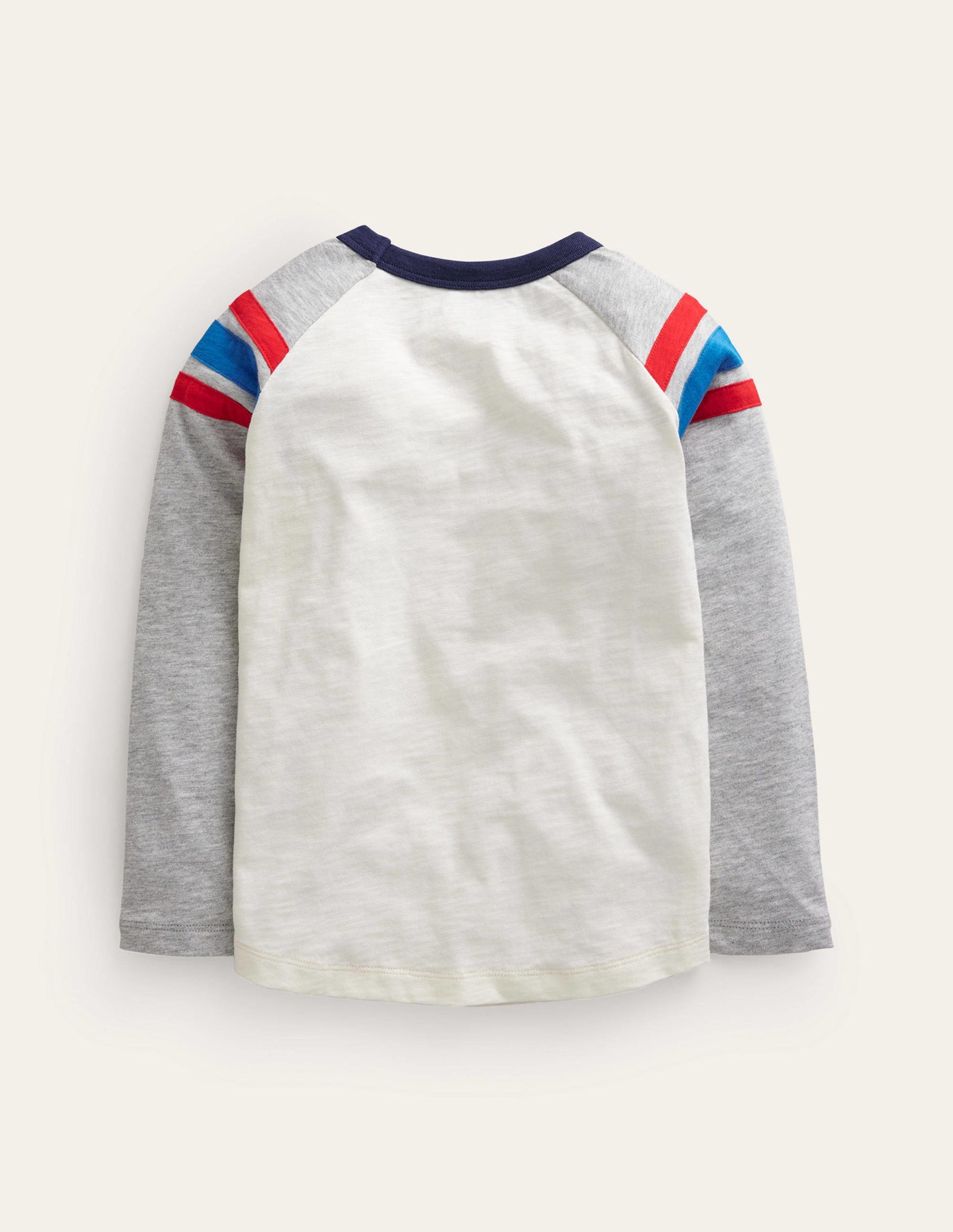 Long Sleeve Raglan T-shirt-Ivory/Grey Marl-2