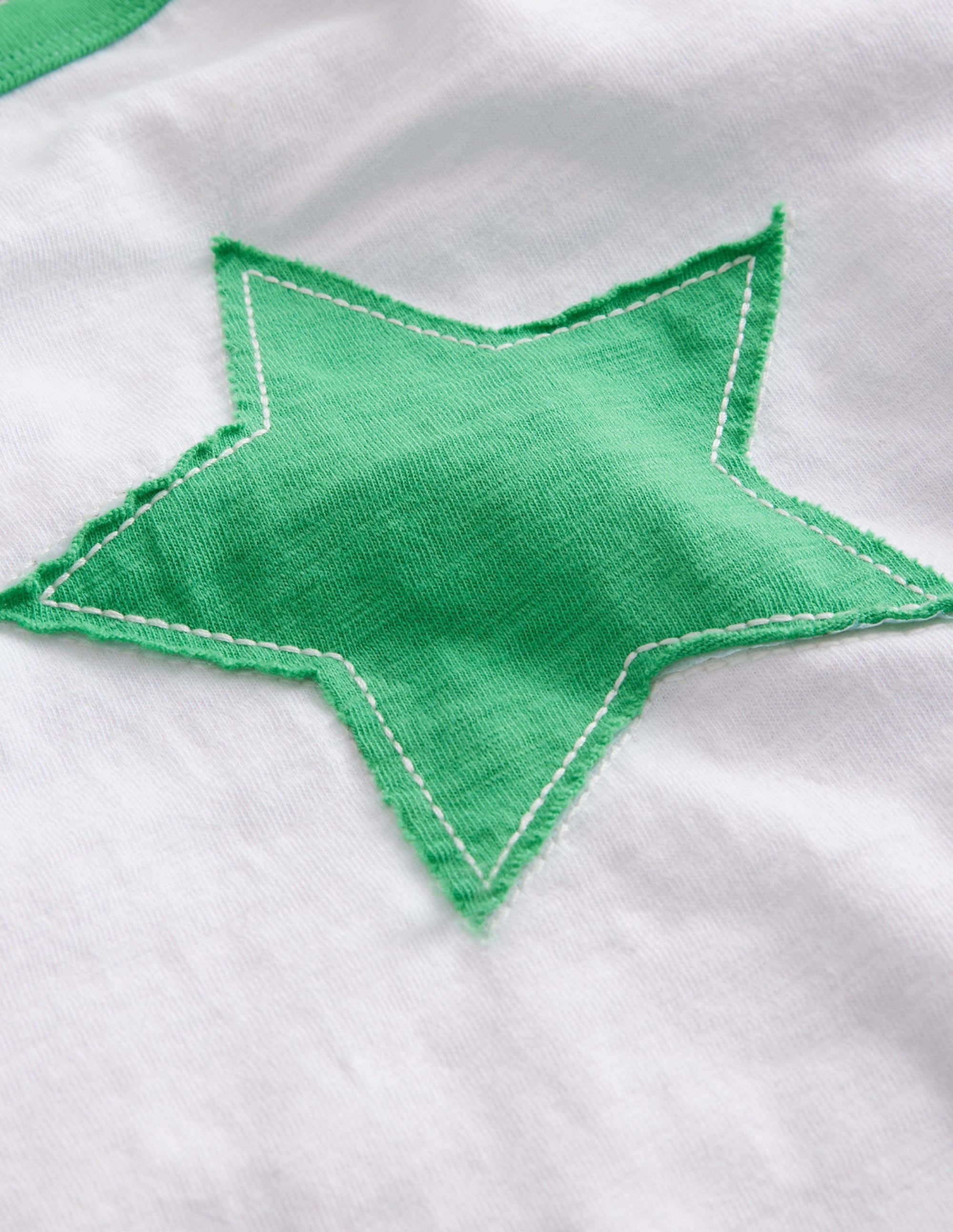 T-shirt à manches longues raglan-Étoile blanc/vert Ming - Image 3