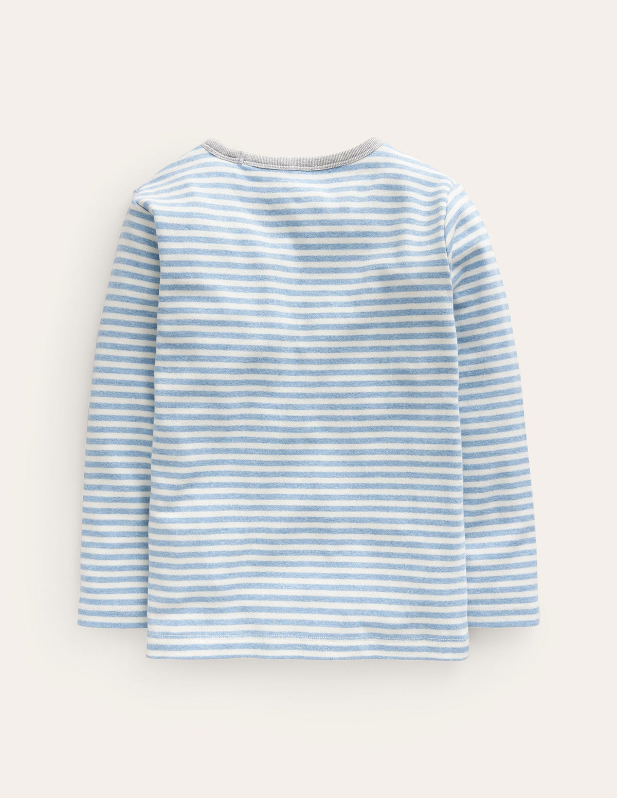 Superweiches, gebürstetes Oberteil-Enteneiblau/Naturweiß - Image 2
