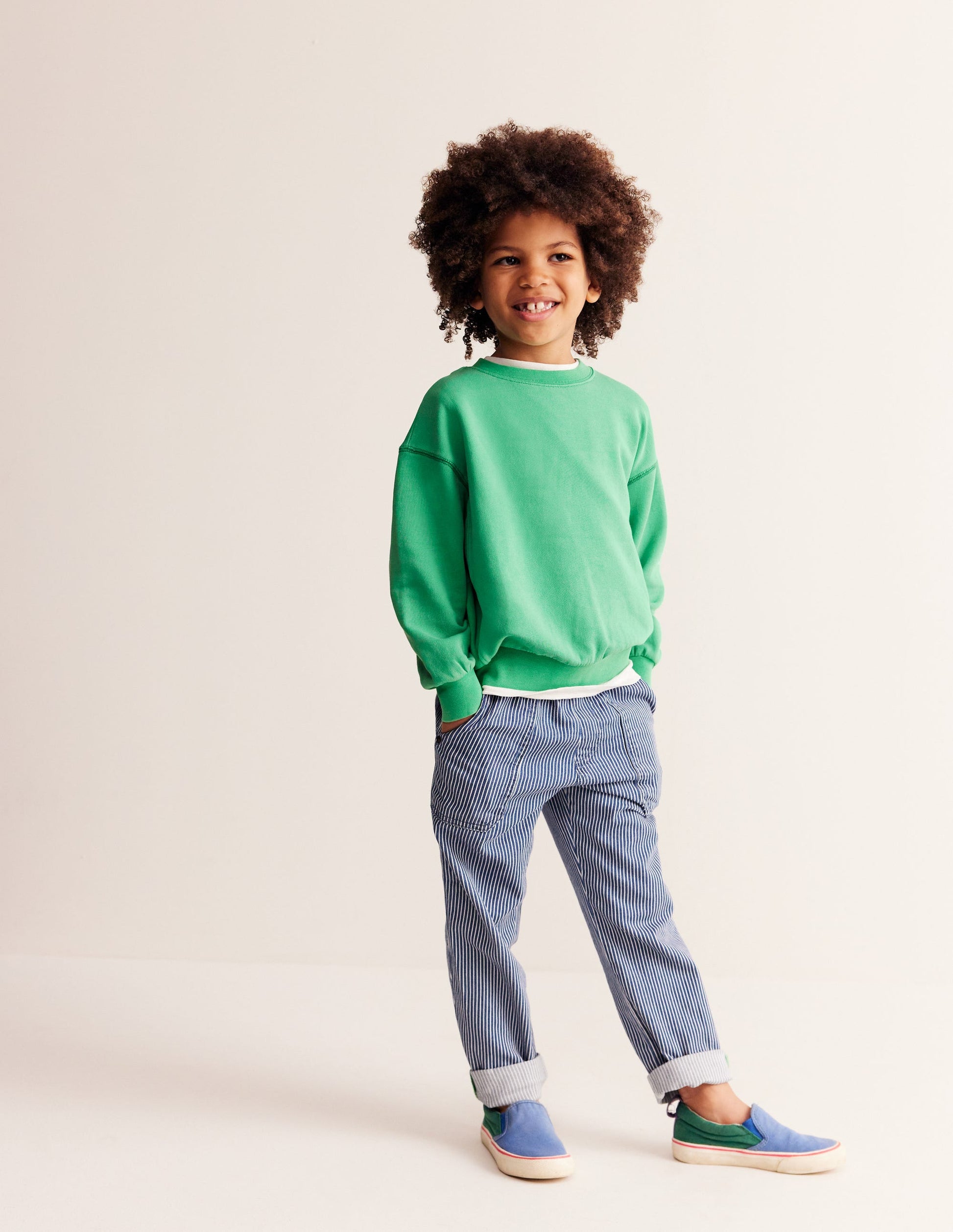 Supersoft Sweatshirt-Pea Green-1