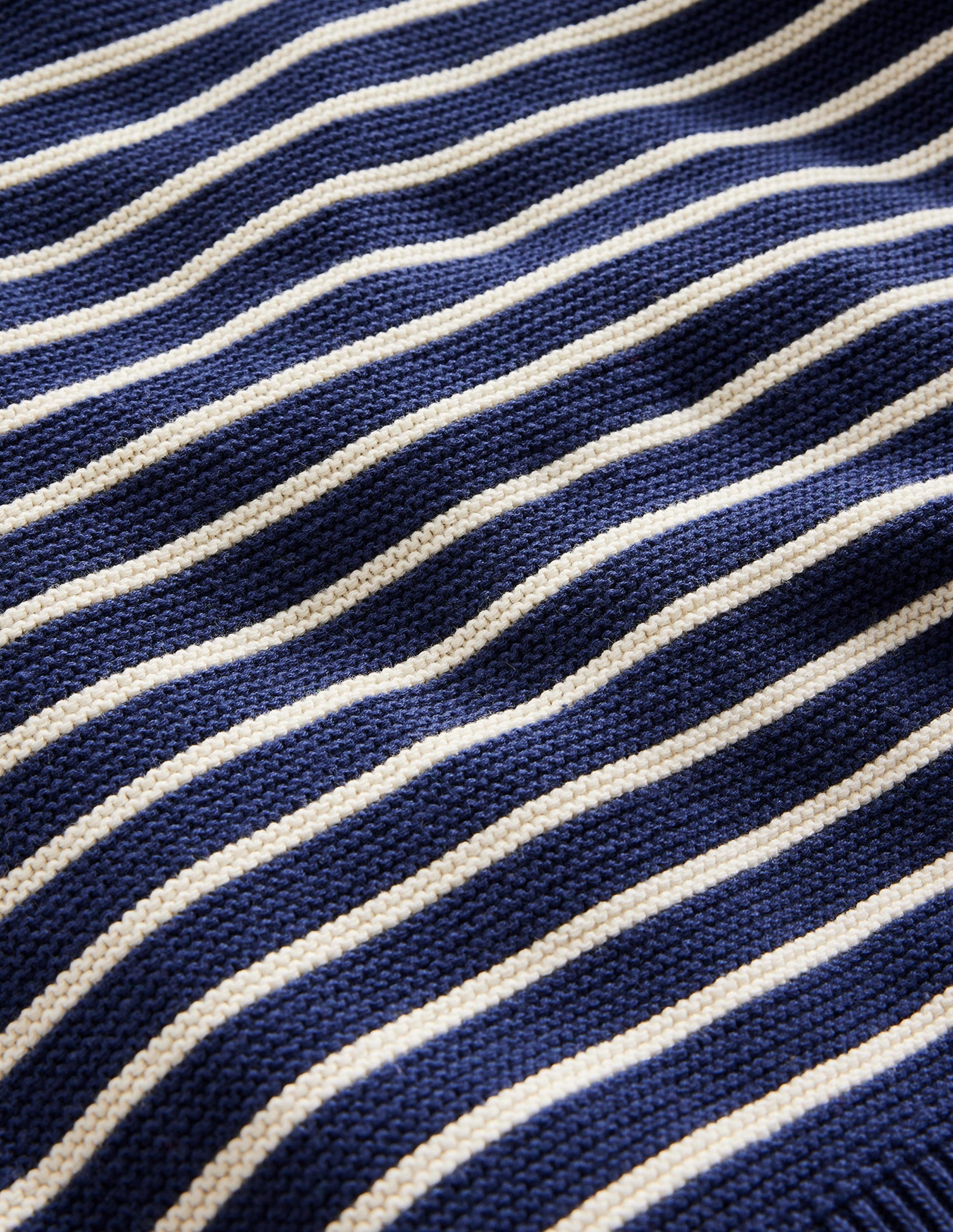 Pull à rayures nautiques-Rayé bleu saphir et ivoire - Image 3