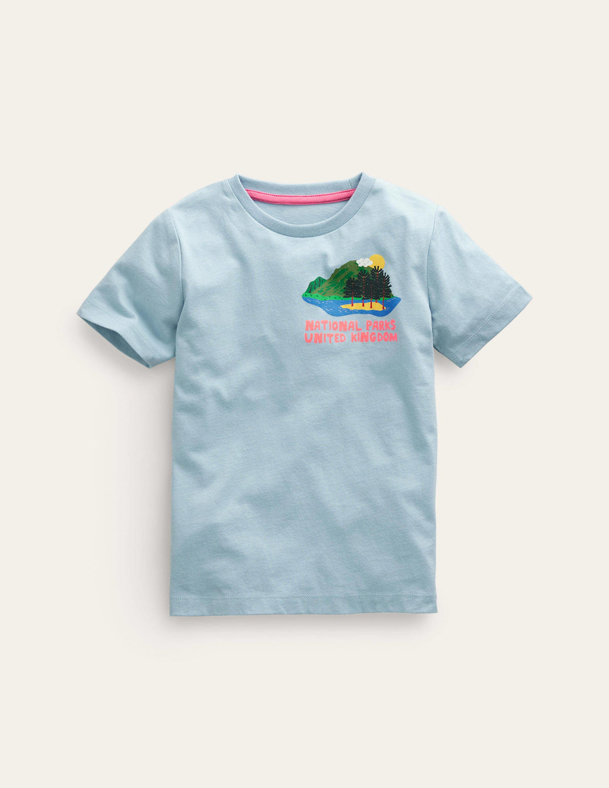 T-Shirt mit Druck auf Vorder- und Rückseite-Vergissmeinnicht-Blau - Image 1