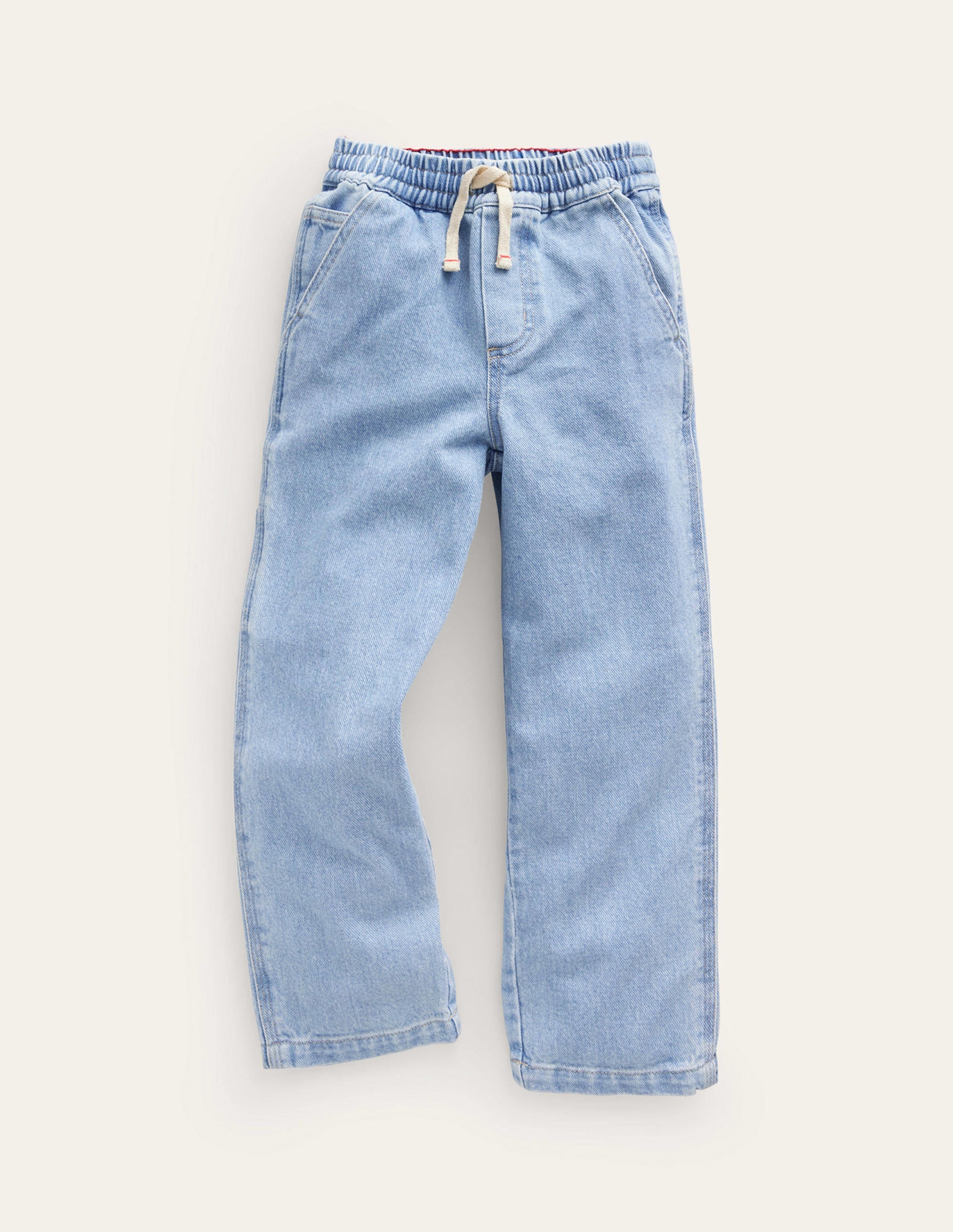 Pull-On Denim Trousers-Light Wash - Image 1