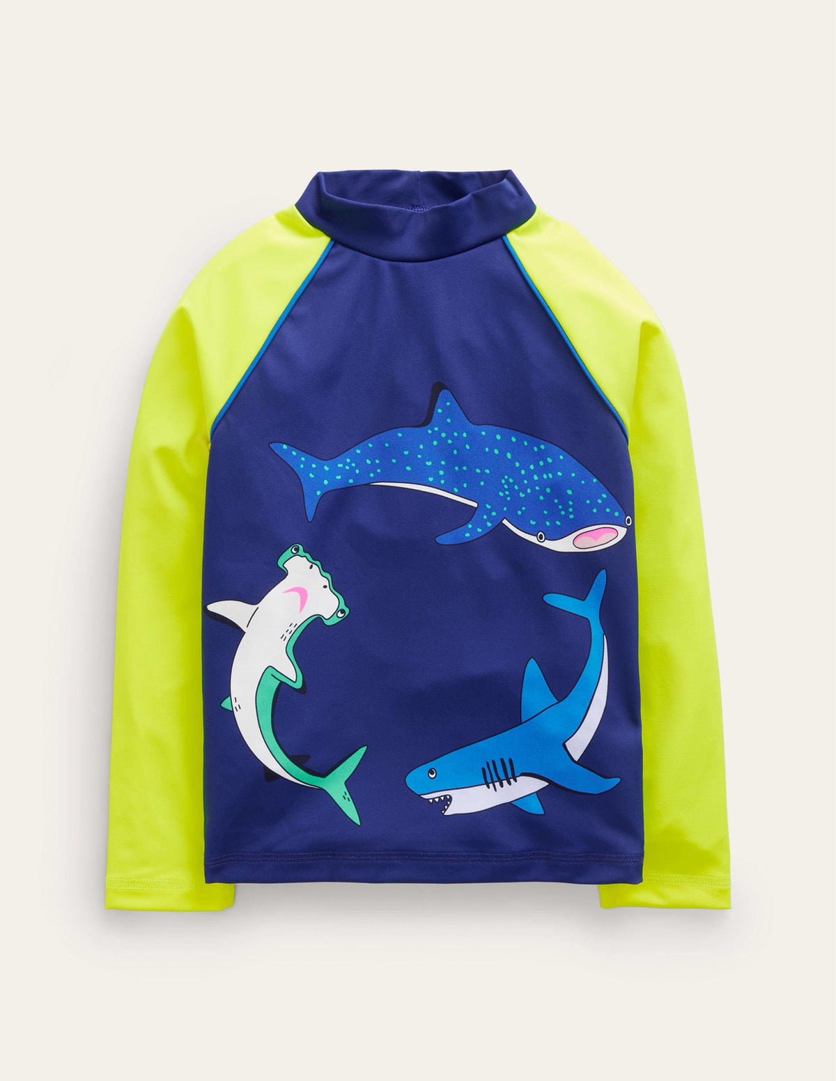 Rash Top mit Logo-Saphirblau Haie - Image 1
