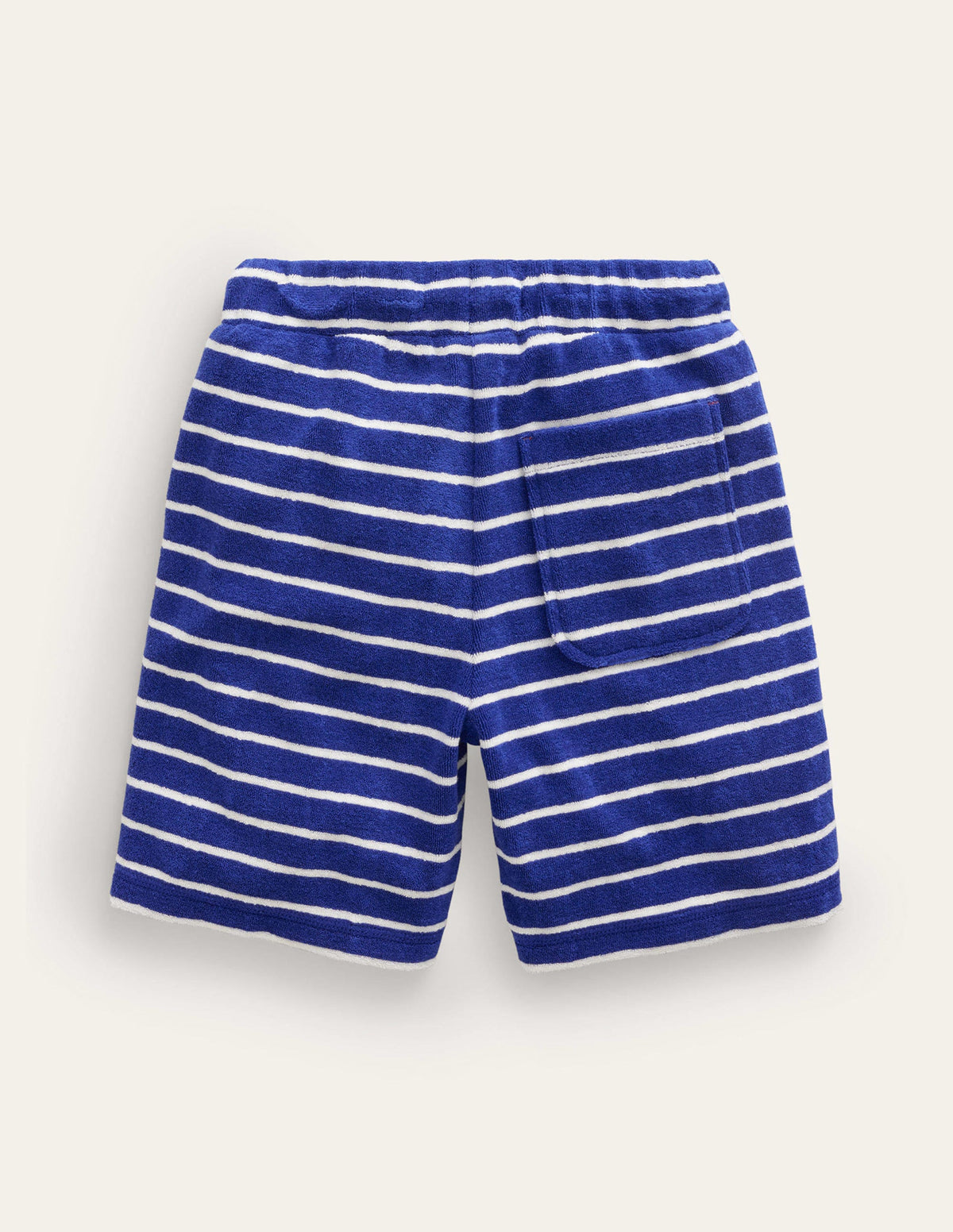 Frottee-Shorts-Saphirblau/Naturweiß Gestreift - Image 2