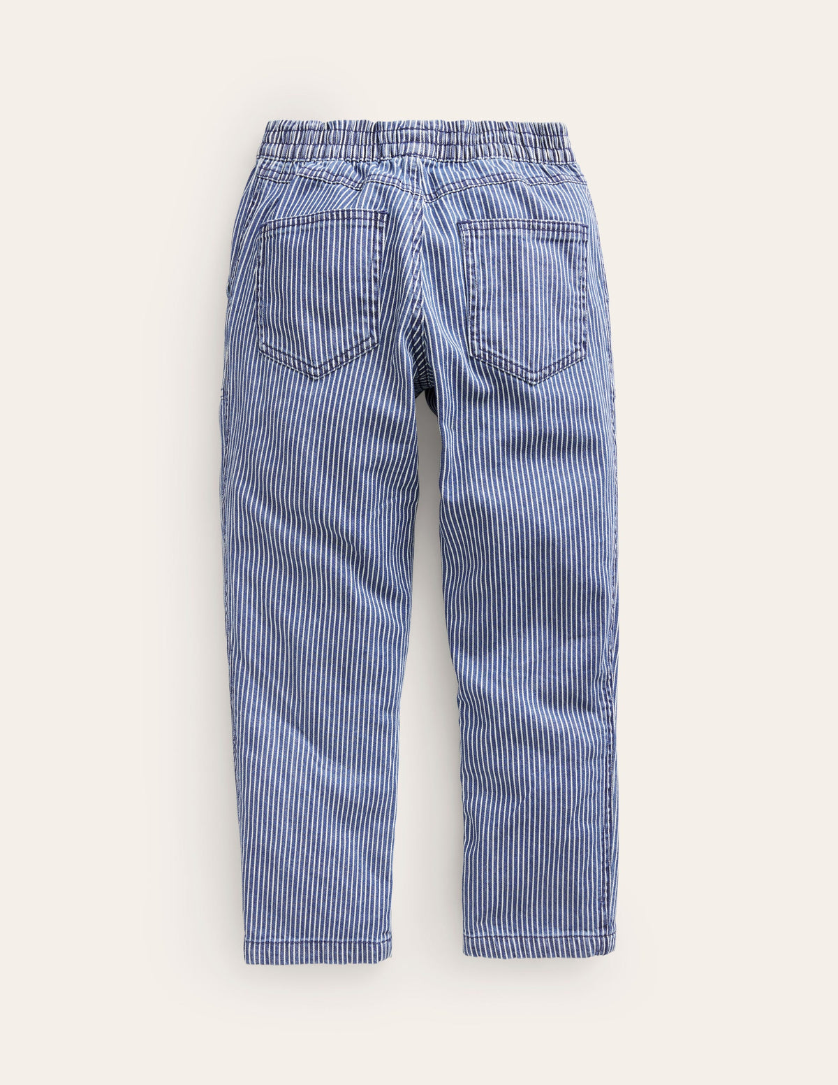 Pantalon à enfiler à rayures coutil-Rayé style coutil bleu médiéval - Image 2