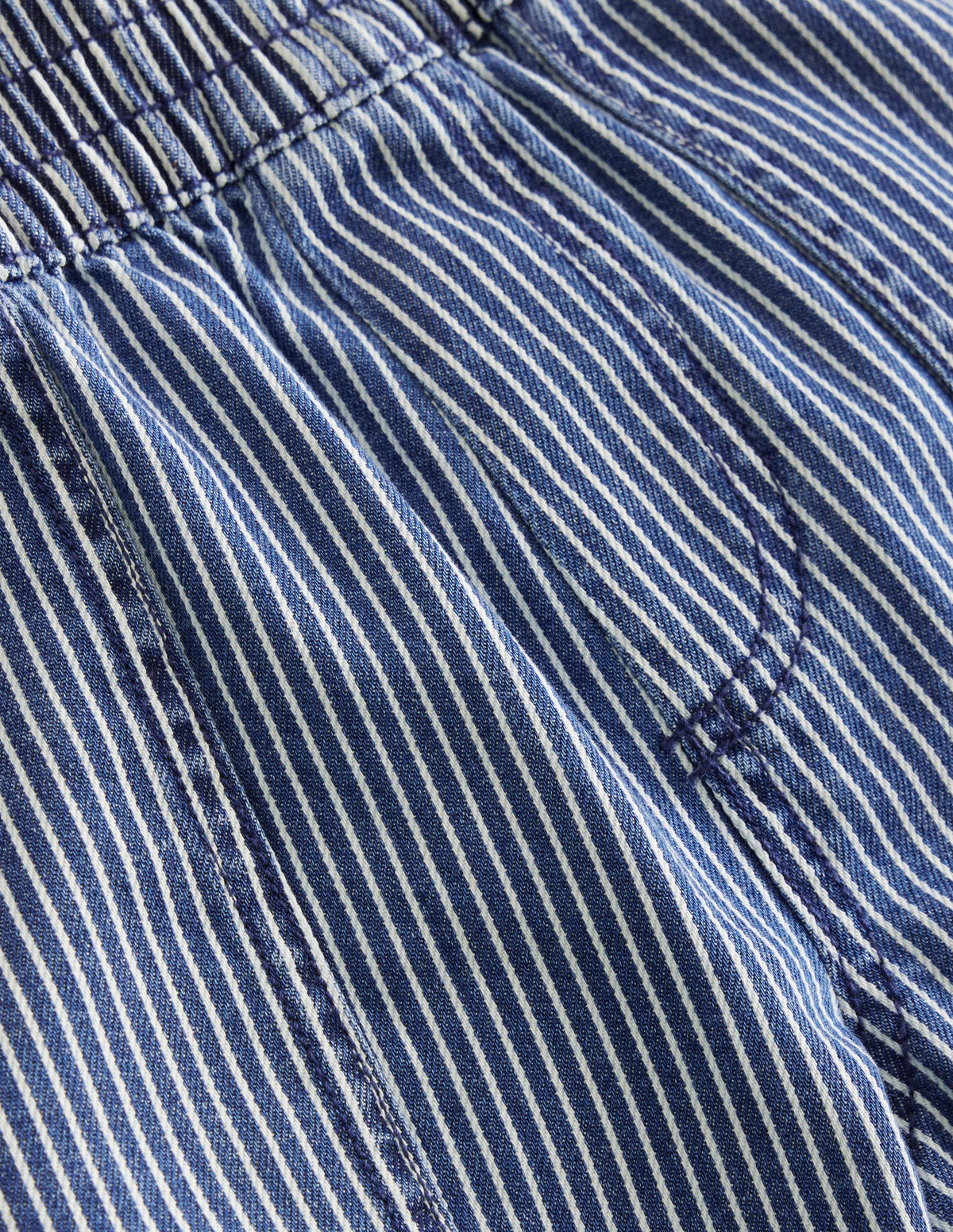Pantalon à enfiler à rayures coutil-Rayé style coutil bleu médiéval-3