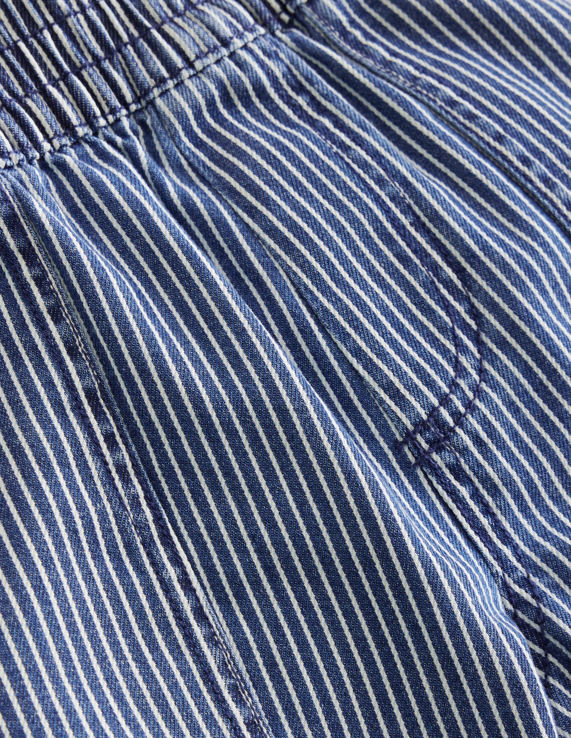 Pantalon à enfiler à rayures coutil-Rayé style coutil bleu médiéval - Image 3