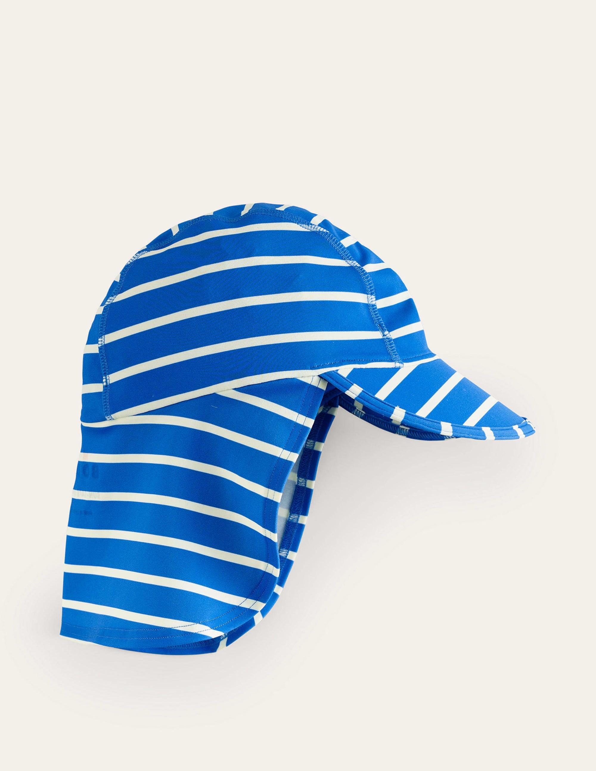 Chapeau de bain avec protection solaire-Rayé bleu - Image 1