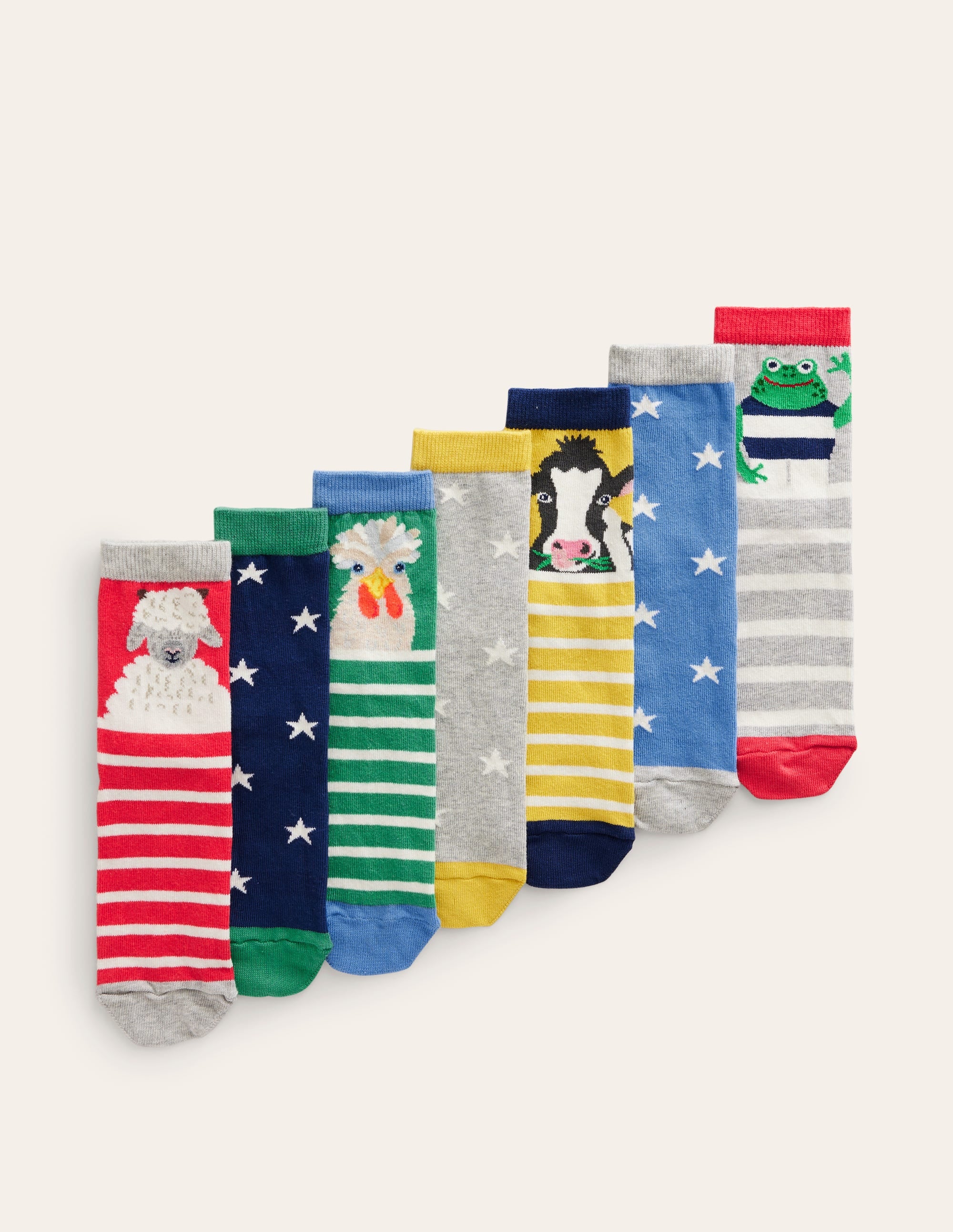 Socken im 7er-Pack-Bunt Bauernhof - Image 1