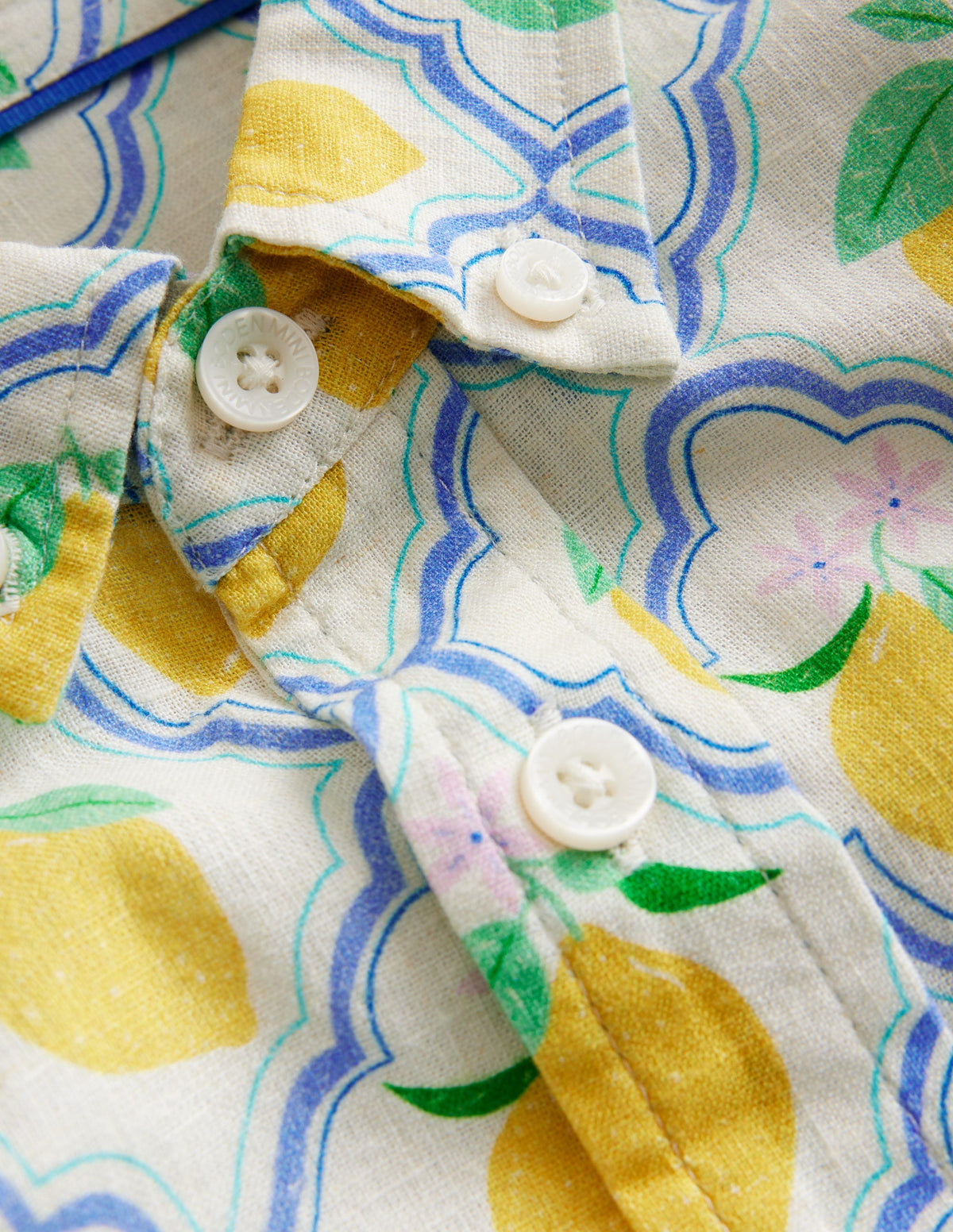 Chemise en coton et lin-Citronneraie jaune - Image 7