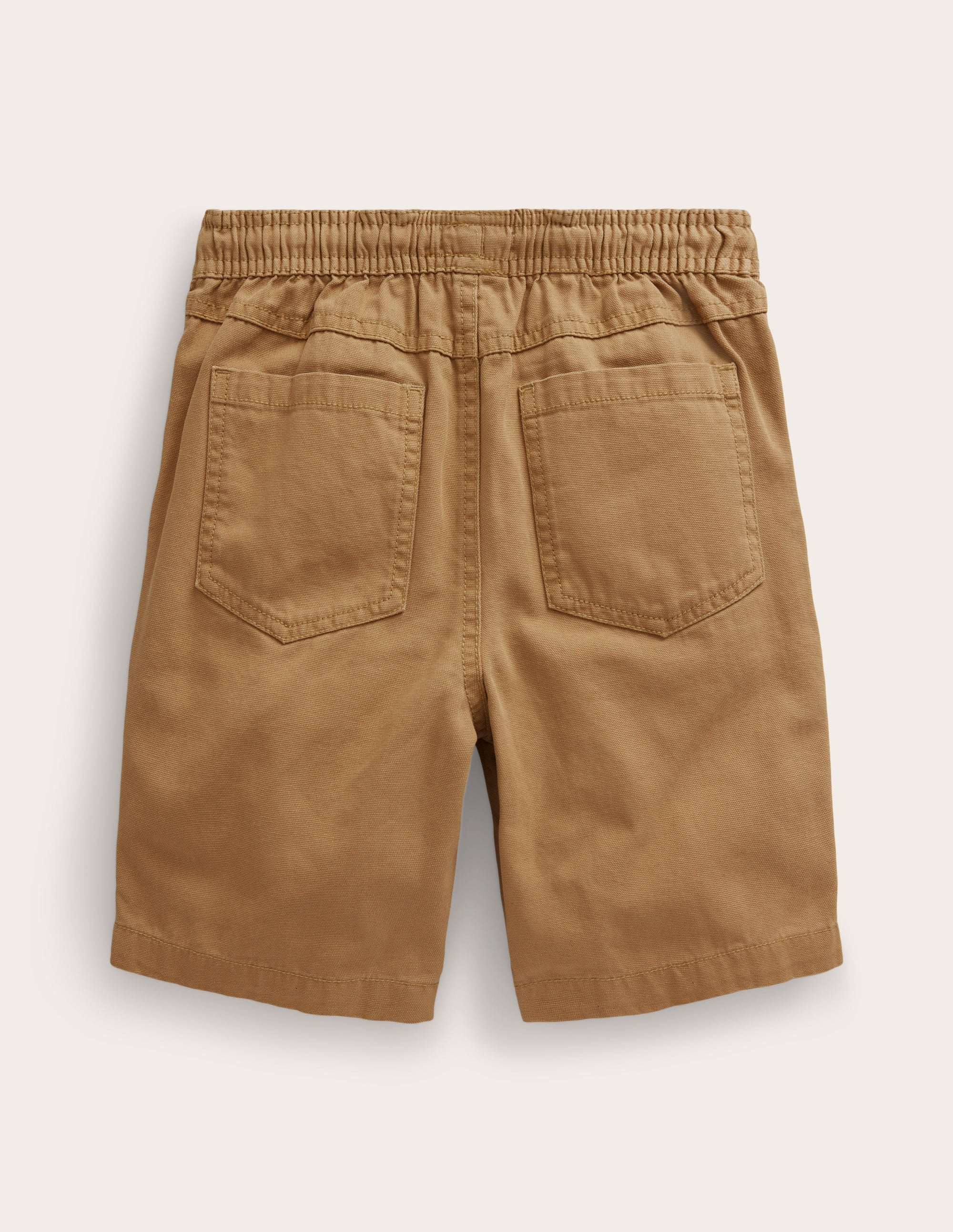 Short à enfiler avec cordon de serrage-Marron noisette - Image 2