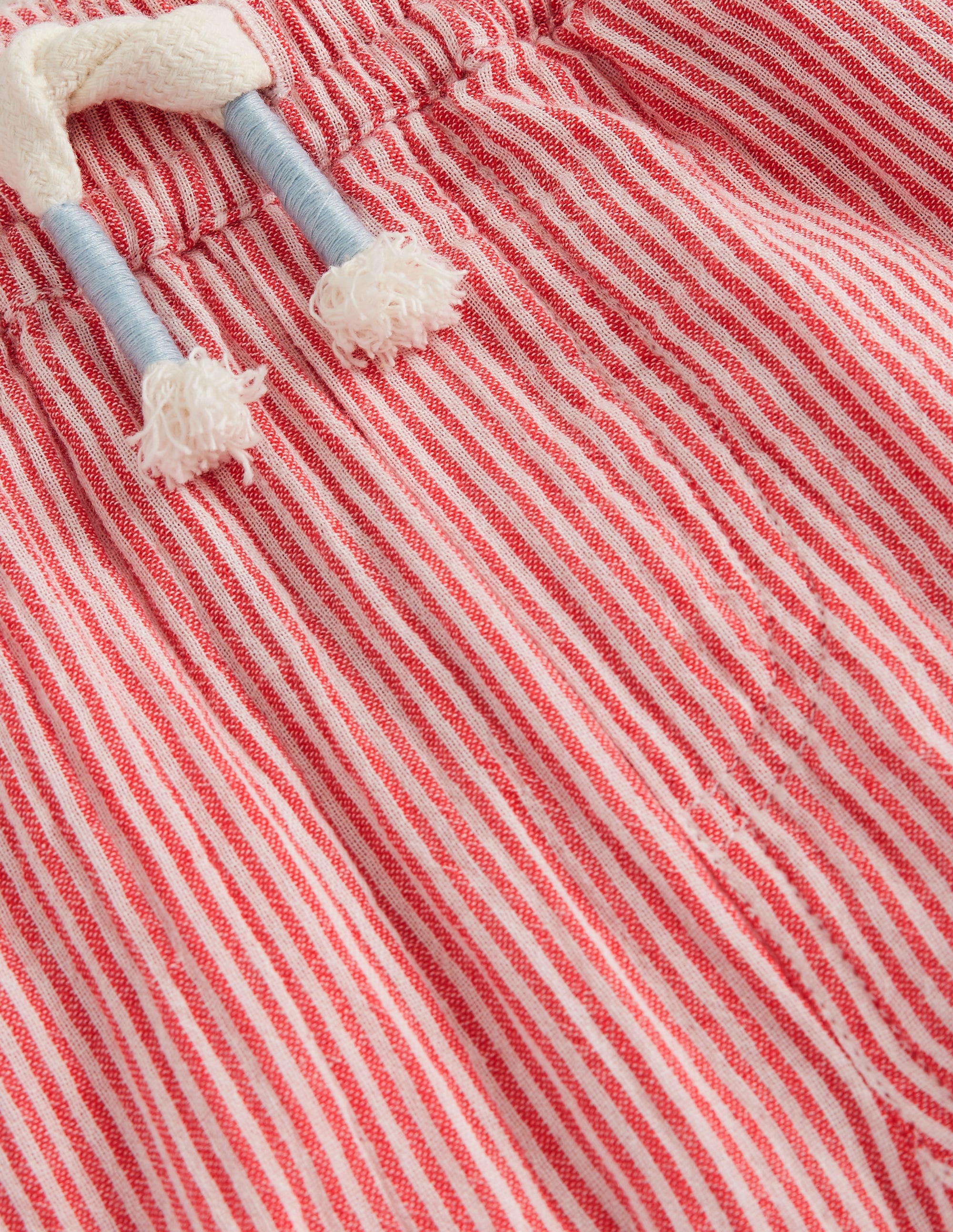 Leichte Freizeit-Shorts-Marmeladenrot / Naturweiß Streifen - Image 3