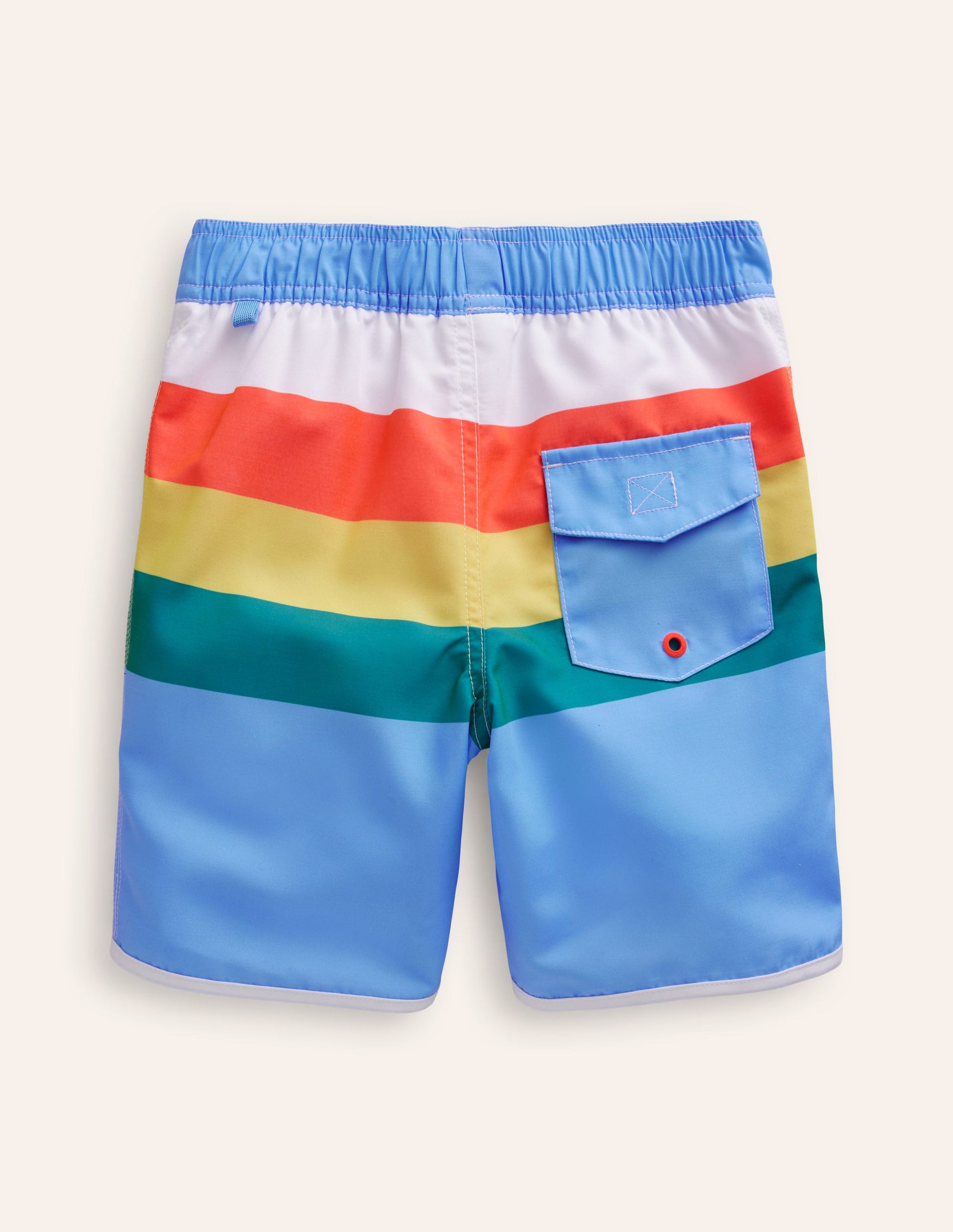 Board Shorts-Surferblau Bunt Streifen-2