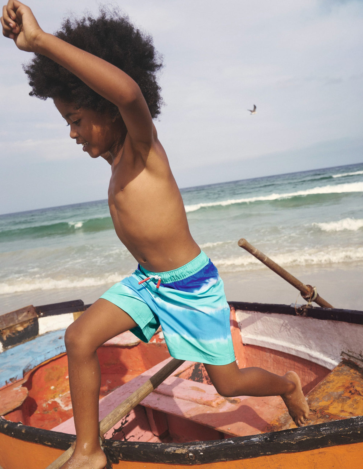Badeshorts-Blau Batikmuster - Image 4
