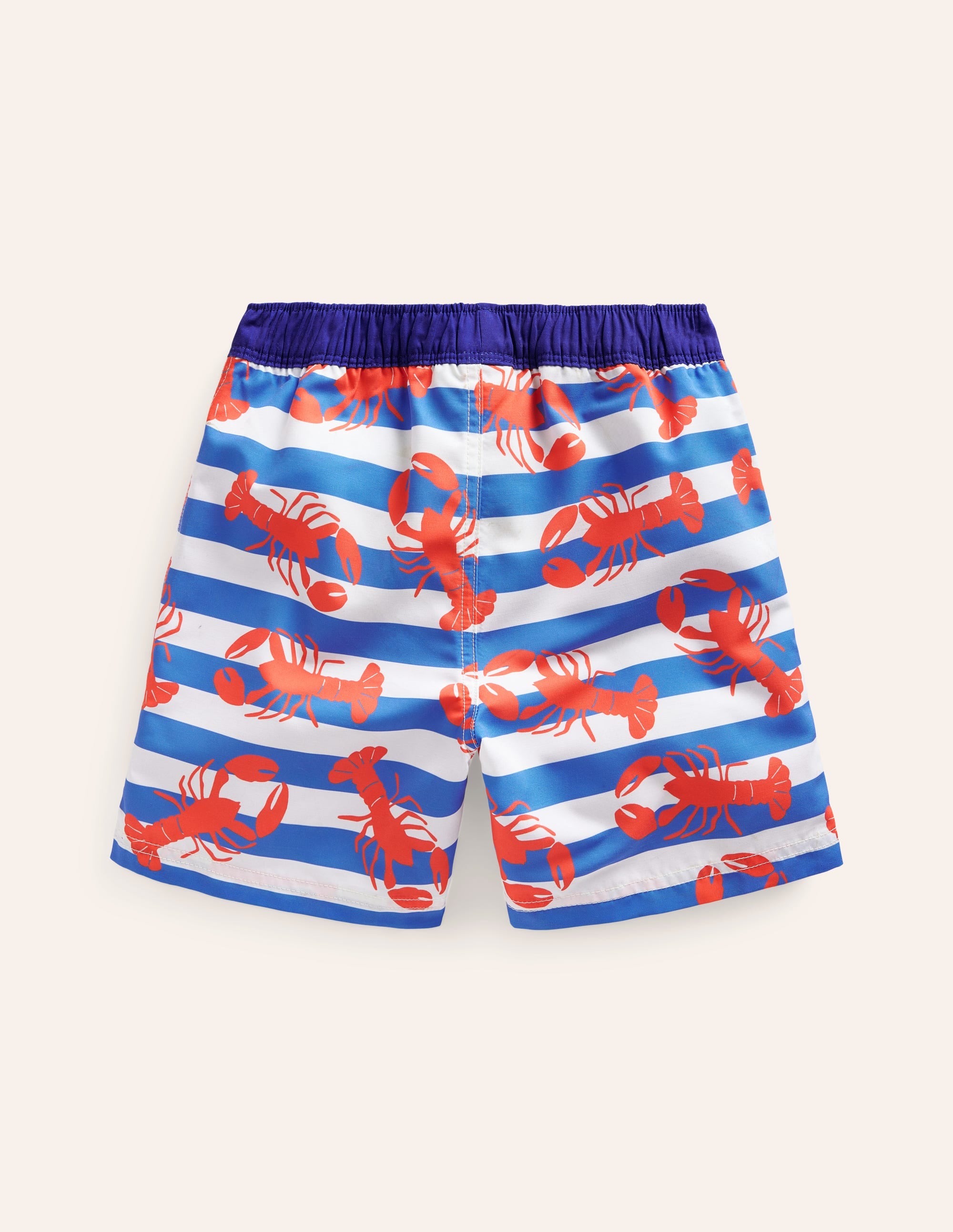 Short de bain-Rayé homard rouge confiture - Image 3