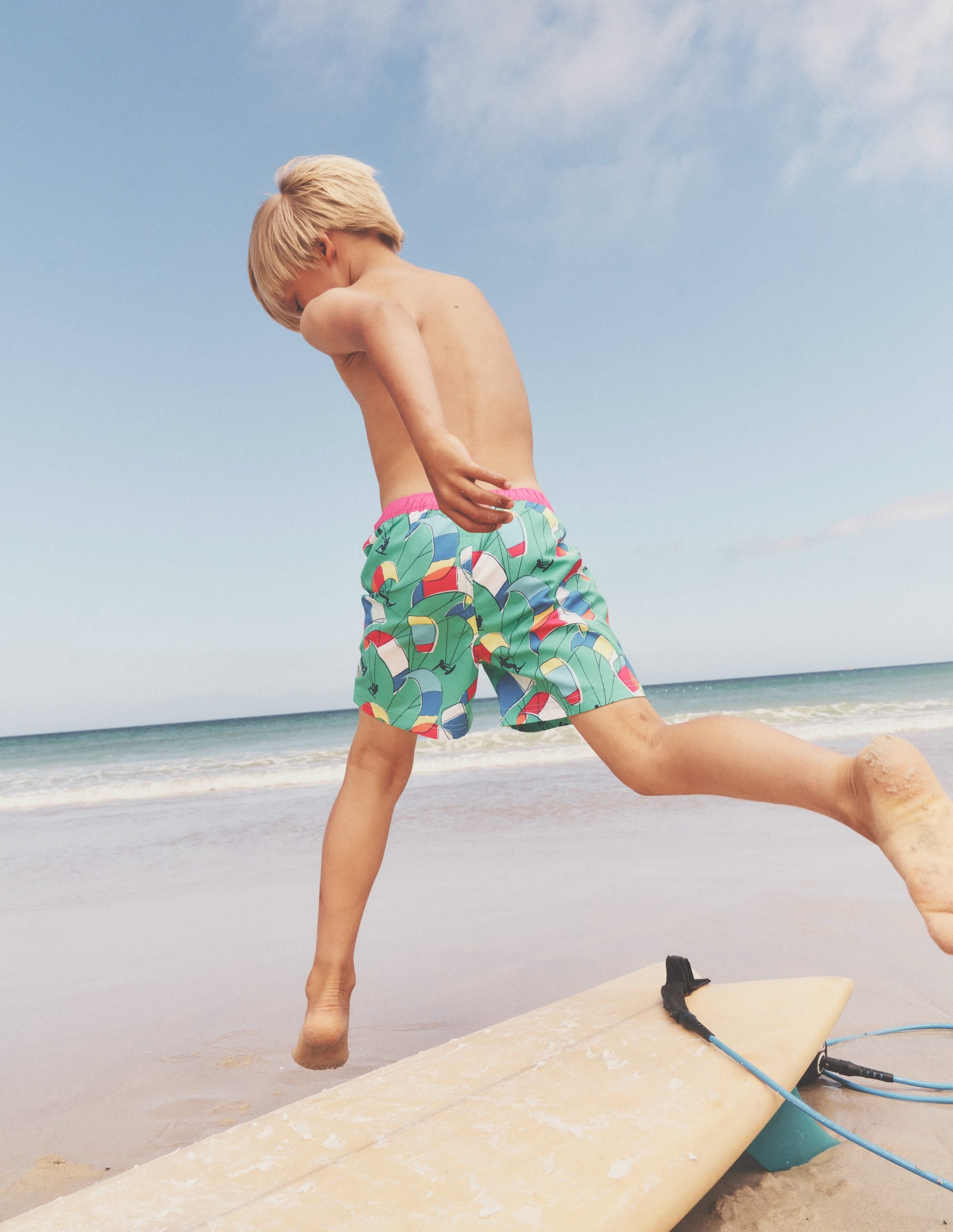 Badeshorts-Erbsengrün Kite-Surfer - Image 4