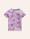 T-Shirt mit durchgehendem Muster-Parma-Violett Luchs
