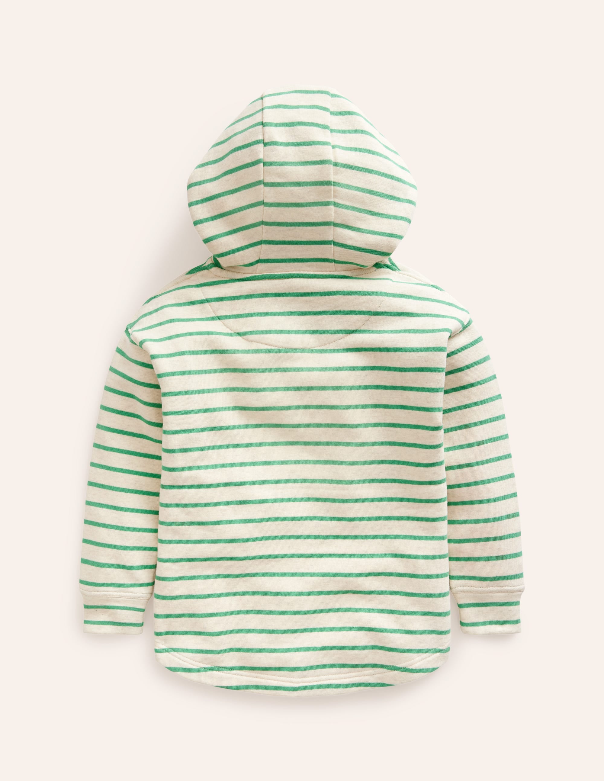 Lockerer Kapuzenpullover-Haferbeige meliert/Aloe-Grün - Image 2