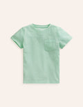 Vorgewaschenes Flammgarn-T-Shirt-Aloha-Grün