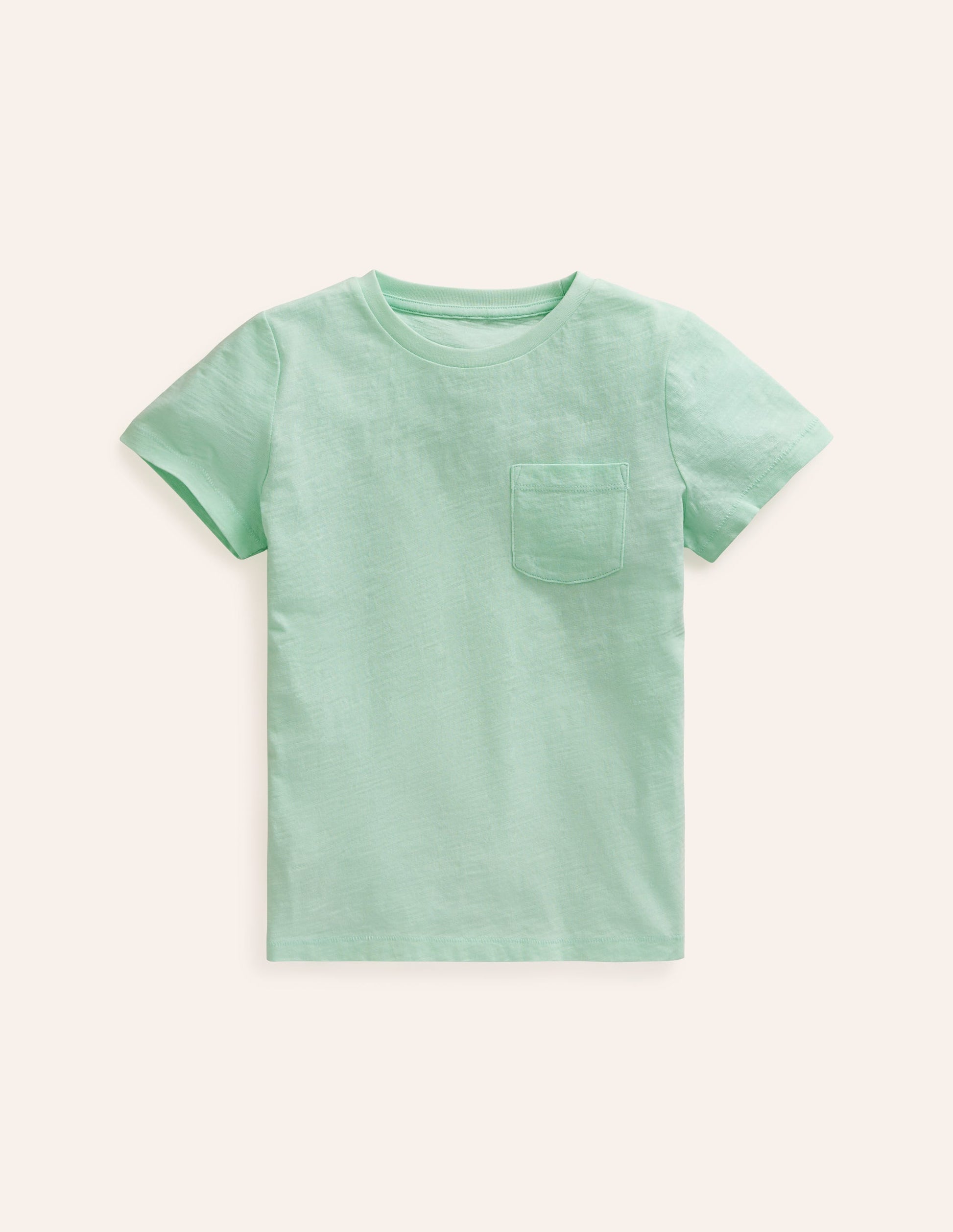 Vorgewaschenes Flammgarn-T-Shirt-Aloha-Grün-1