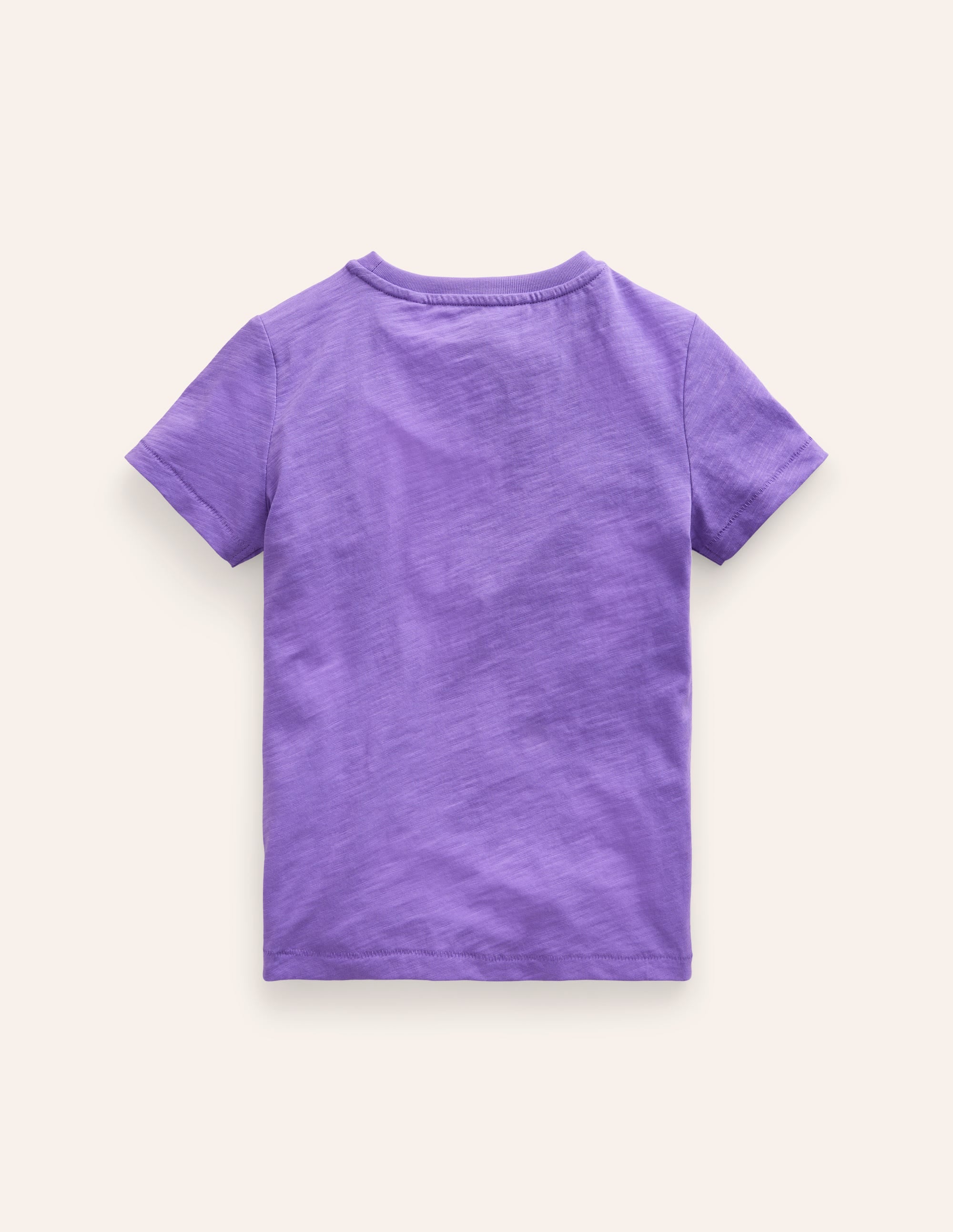 Vorgewaschenes Flammgarn-T-Shirt-Krokus-Violett - Image 2